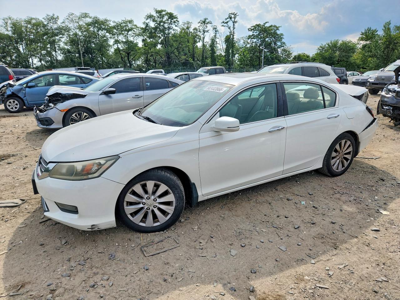 2015 Honda Accord Exl White vin: 1HGCR2F80FA065947
