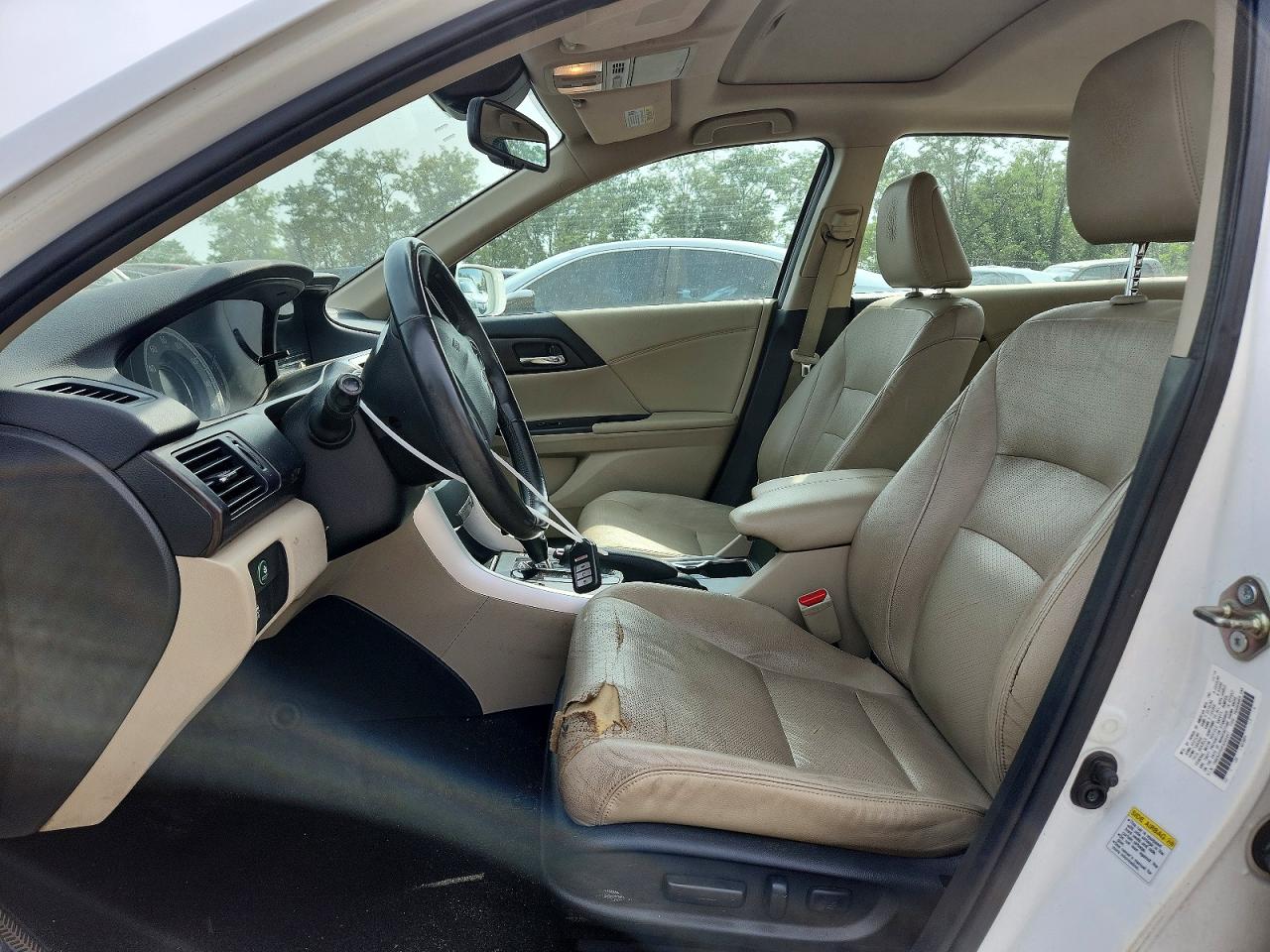 2015 Honda Accord Exl White vin: 1HGCR2F80FA065947