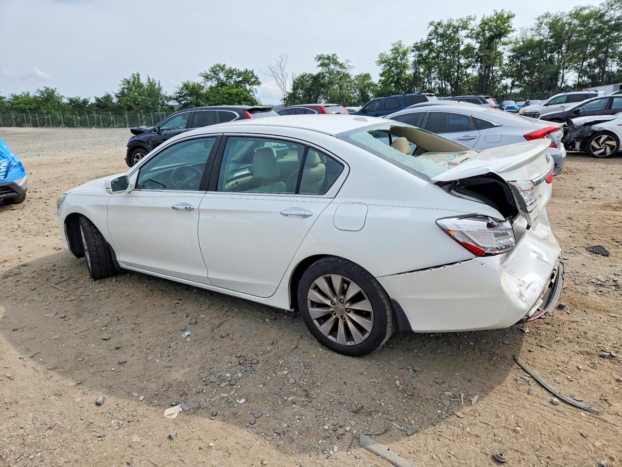 2015 Honda Accord Exl White vin: 1HGCR2F80FA065947