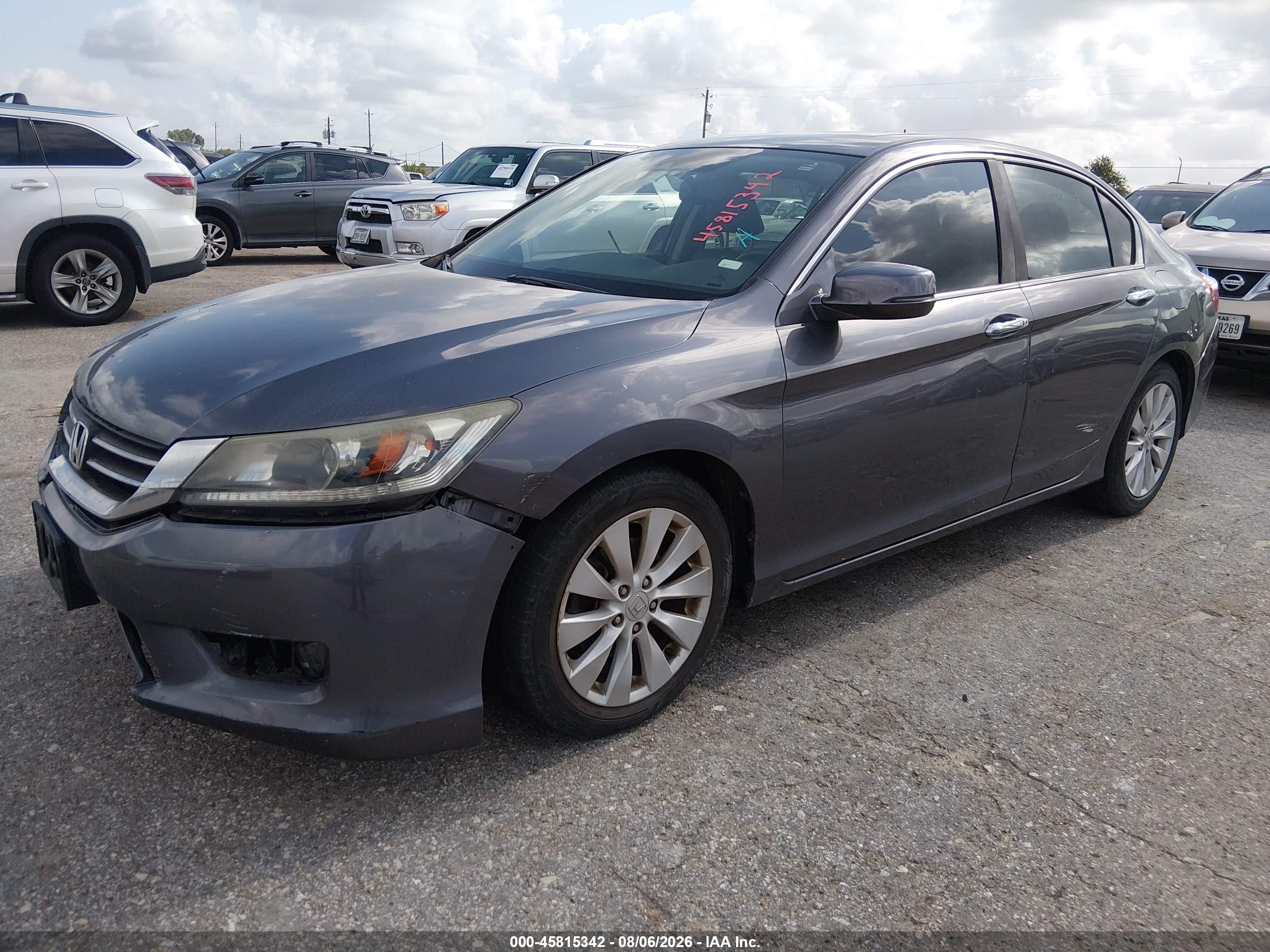 2015 Honda Accord Ex-l Серый vin: 1HGCR2F80FA073496