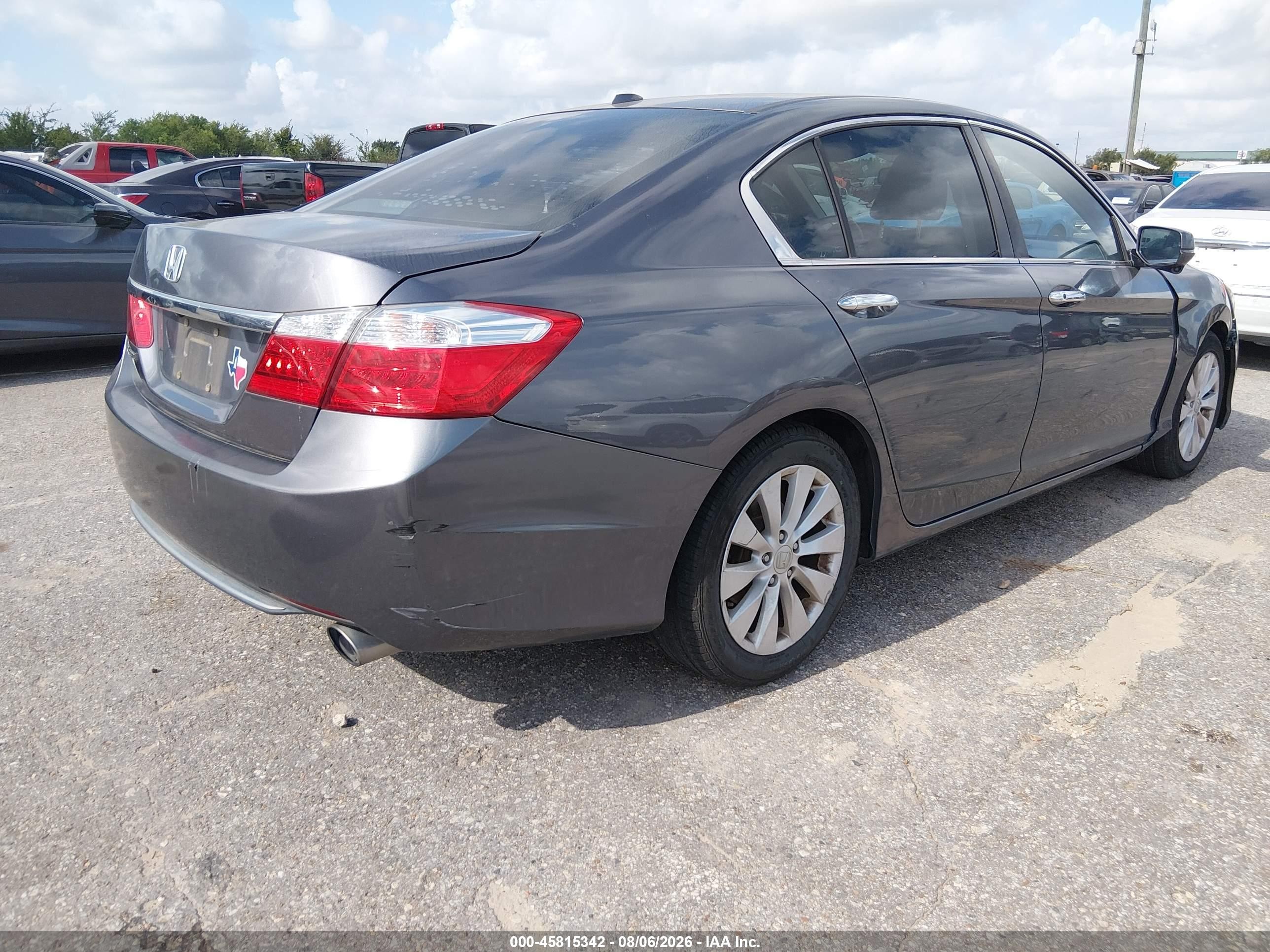 2015 Honda Accord Ex-l Серый vin: 1HGCR2F80FA073496