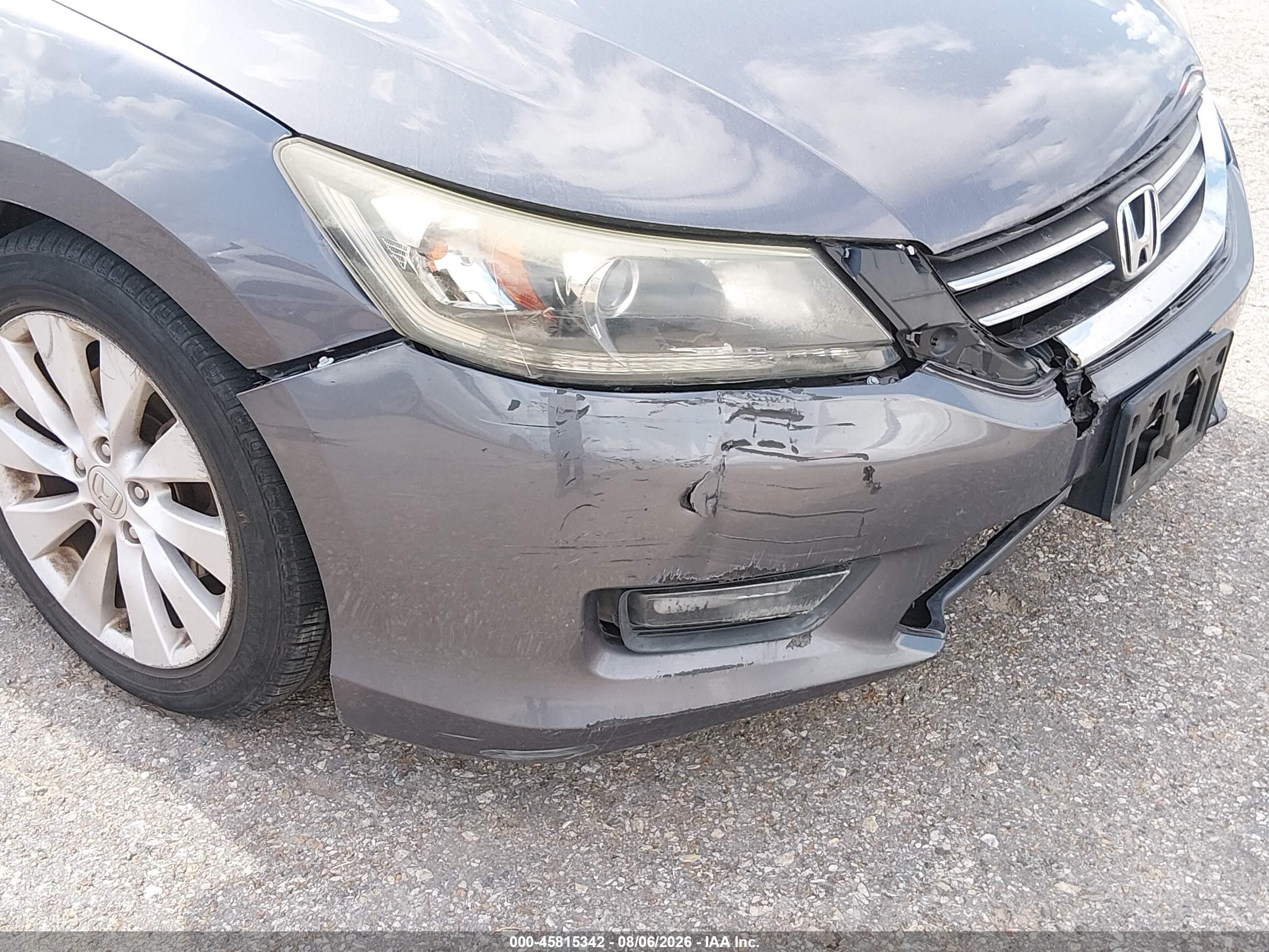 2015 Honda Accord Ex-l Серый vin: 1HGCR2F80FA073496