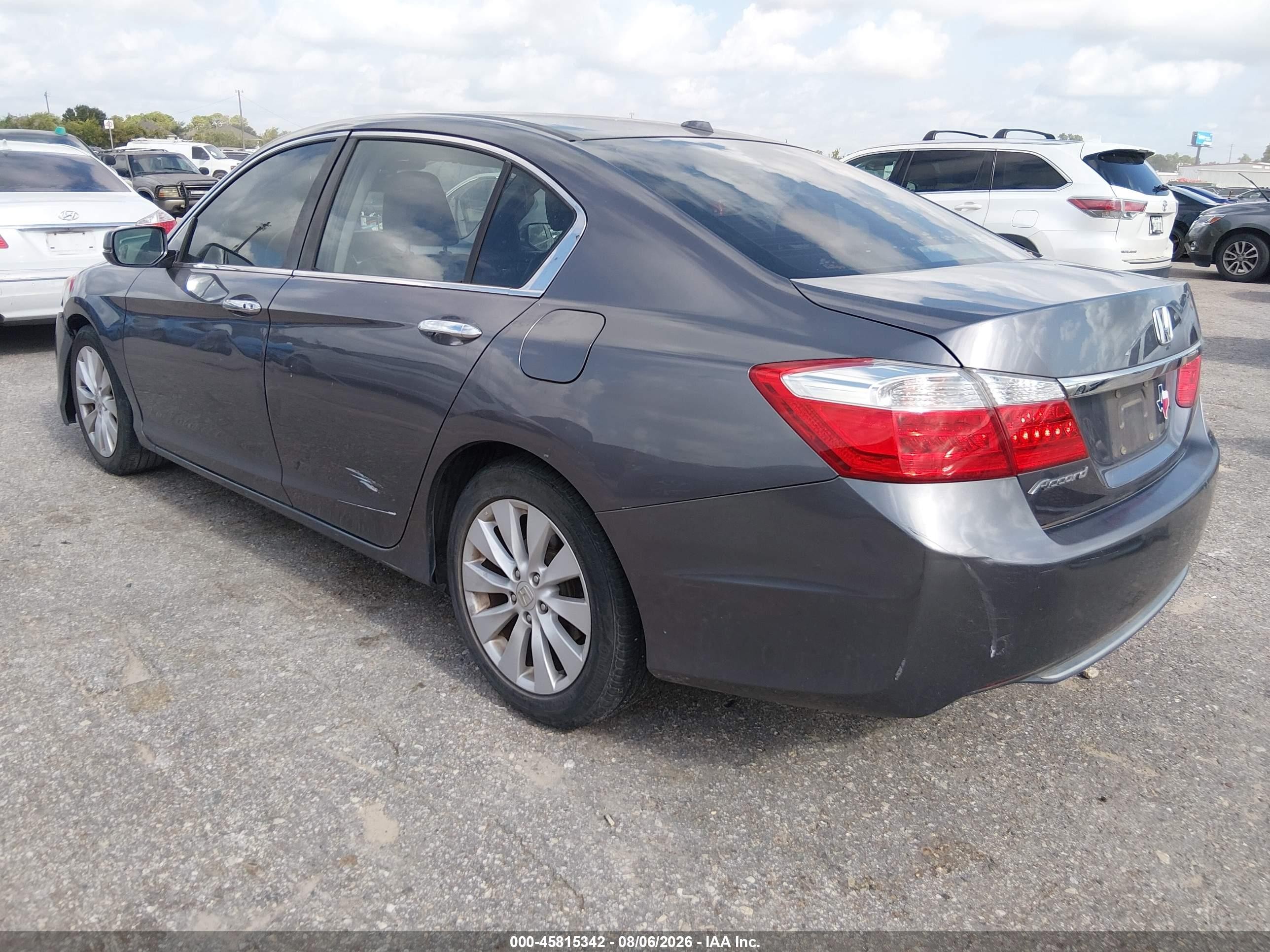 2015 Honda Accord Ex-l Серый vin: 1HGCR2F80FA073496