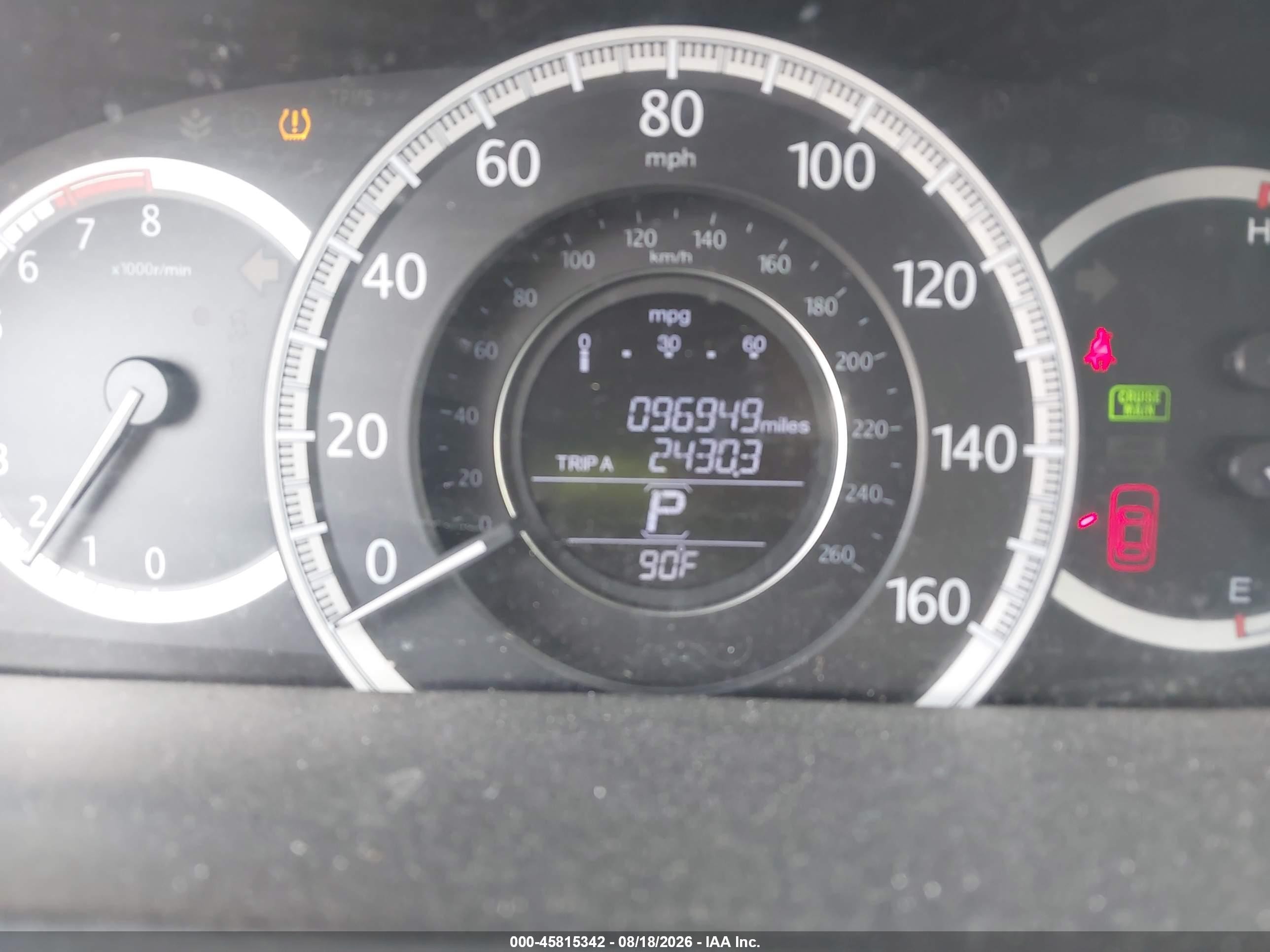 2015 Honda Accord Ex-l Серый vin: 1HGCR2F80FA073496