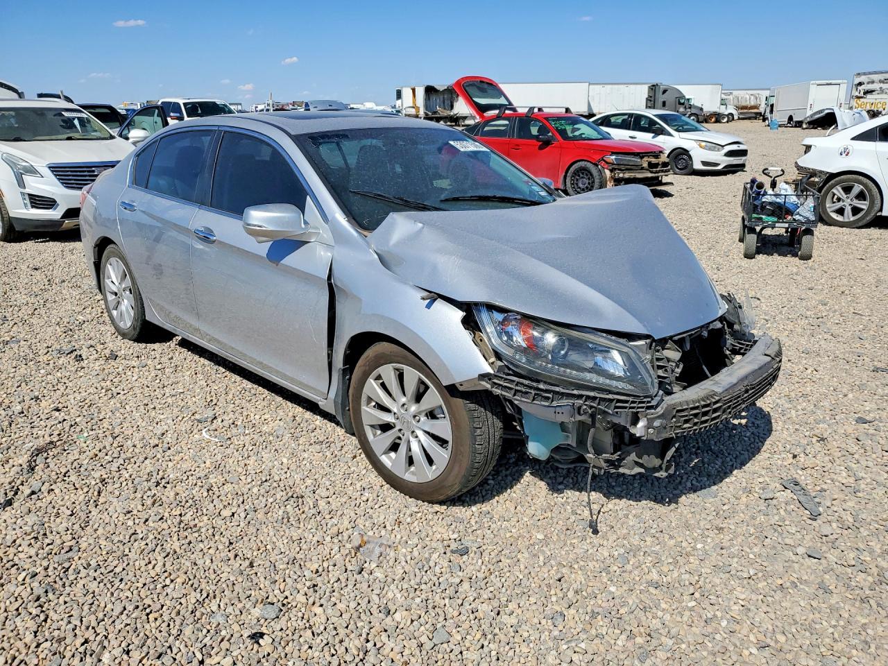 2015 Honda Accord Exl Silver vin: 1HGCR2F80FA098088