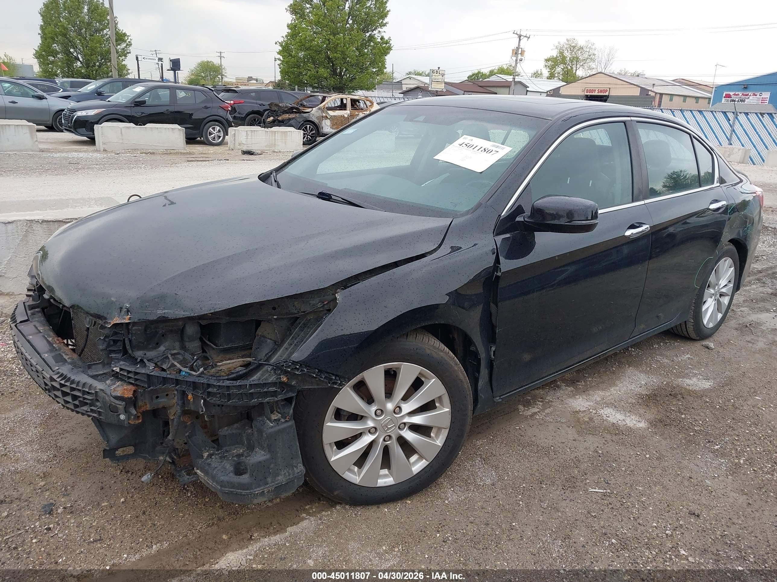 2015 Honda Accord Ex-l Black vin: 1HGCR2F80FA113995