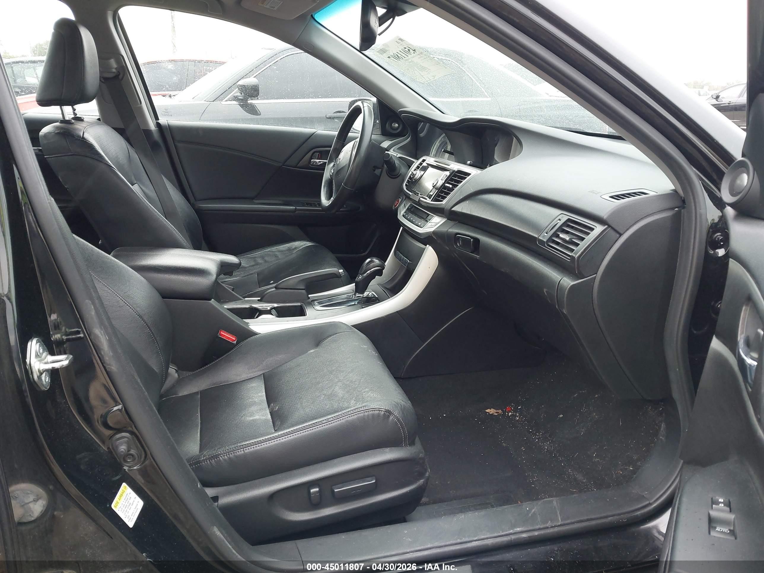 2015 Honda Accord Ex-l Black vin: 1HGCR2F80FA113995