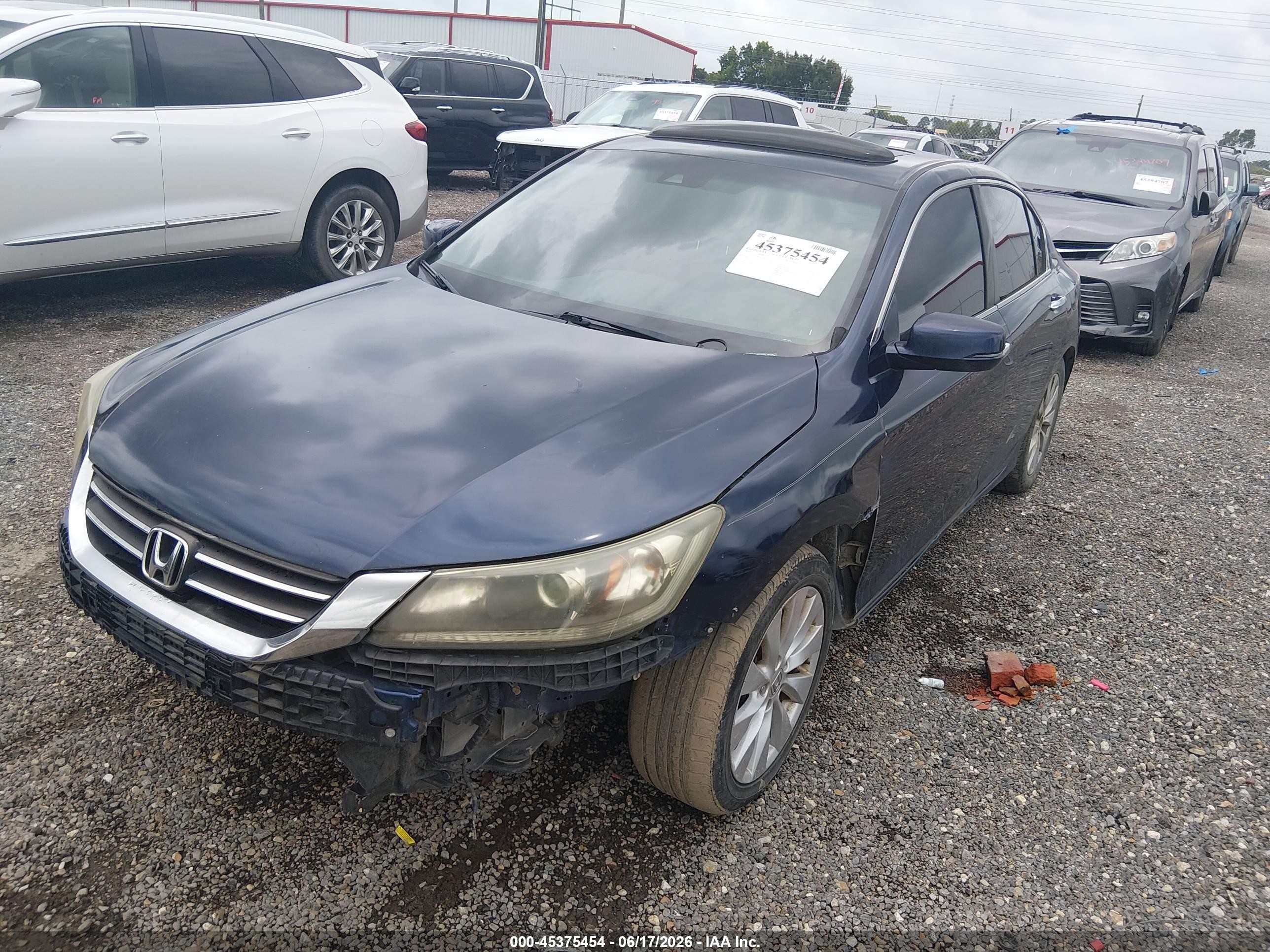 2015 Honda Accord Ex-l Blue vin: 1HGCR2F80FA134006