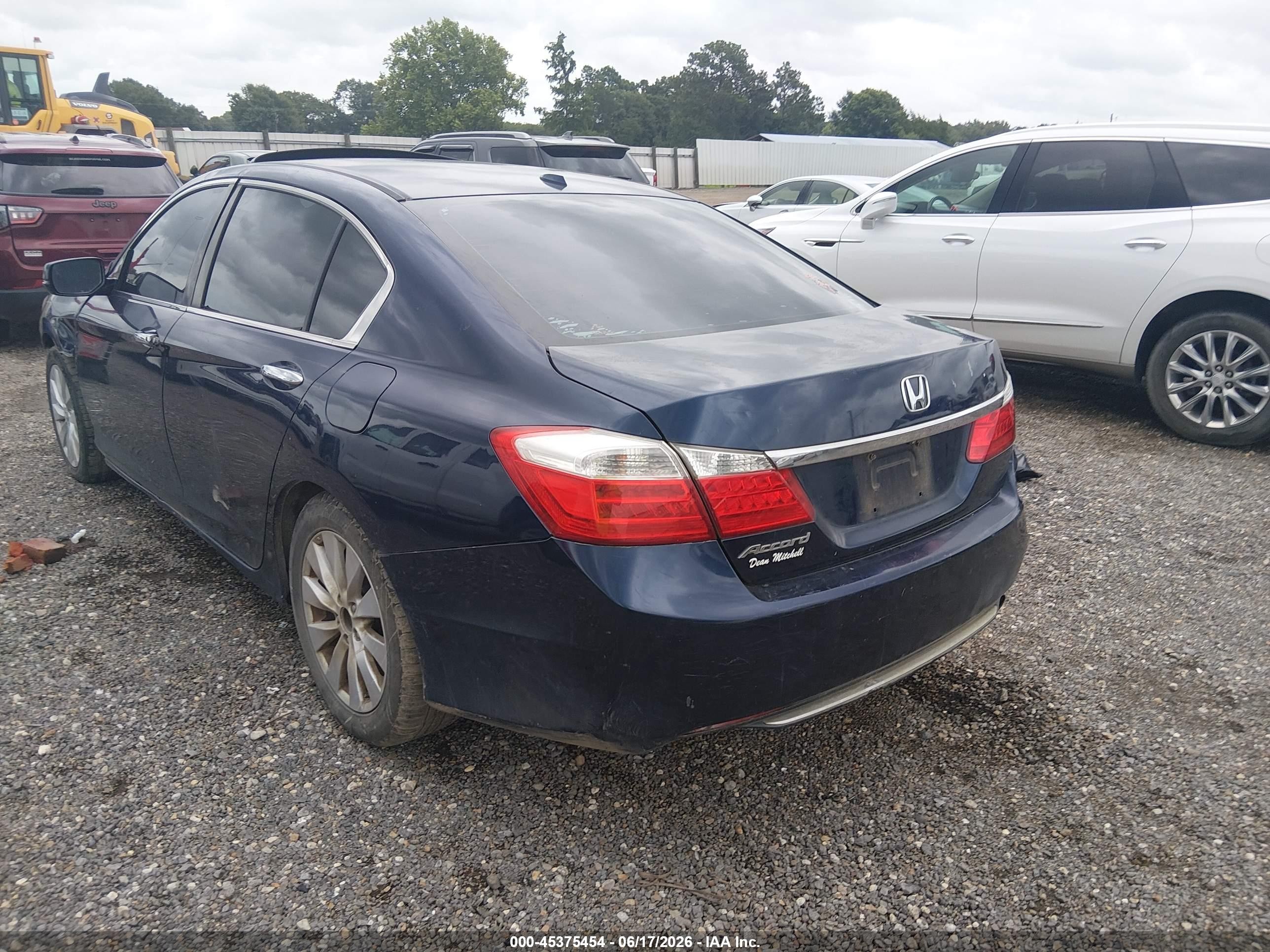 2015 Honda Accord Ex-l Blue vin: 1HGCR2F80FA134006