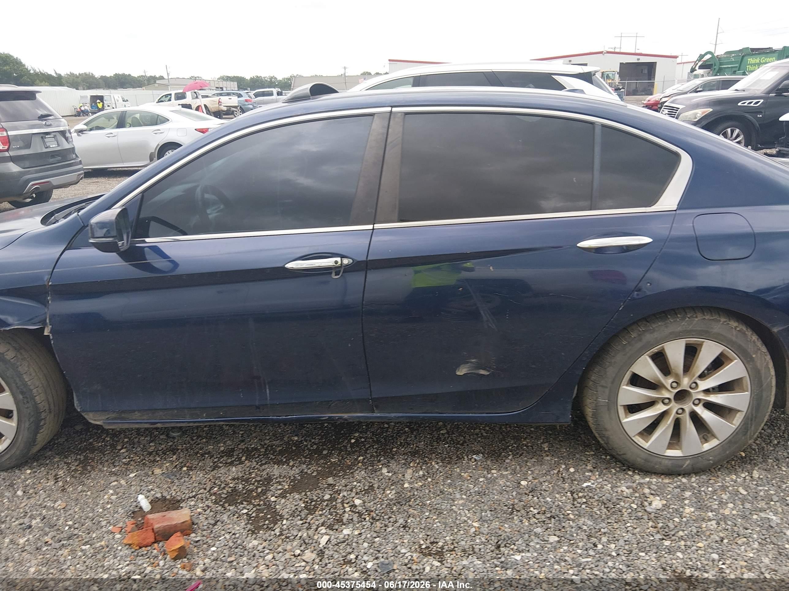 2015 Honda Accord Ex-l Blue vin: 1HGCR2F80FA134006