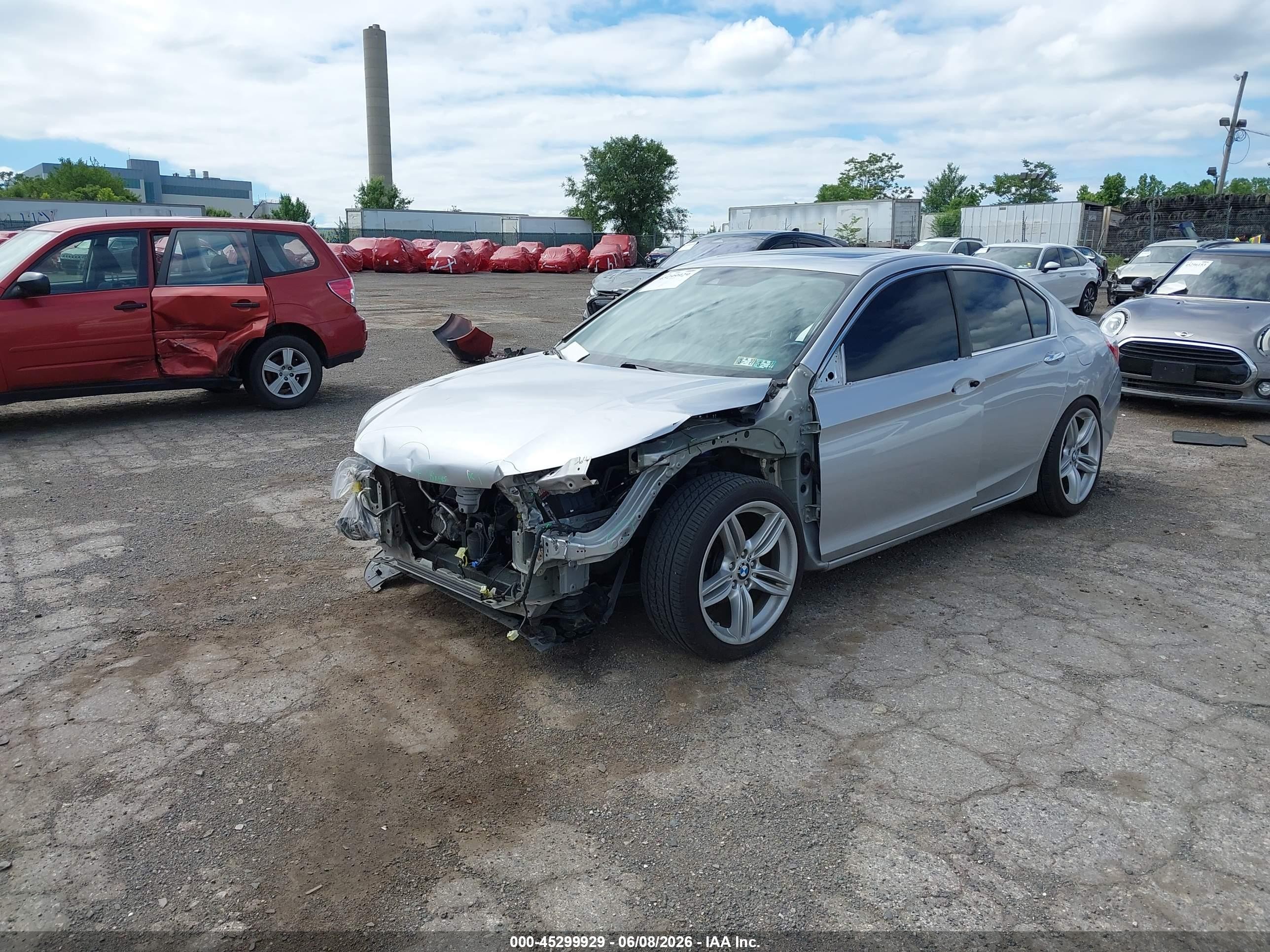 2015 Honda Accord Ex-l Silver vin: 1HGCR2F80FA135561