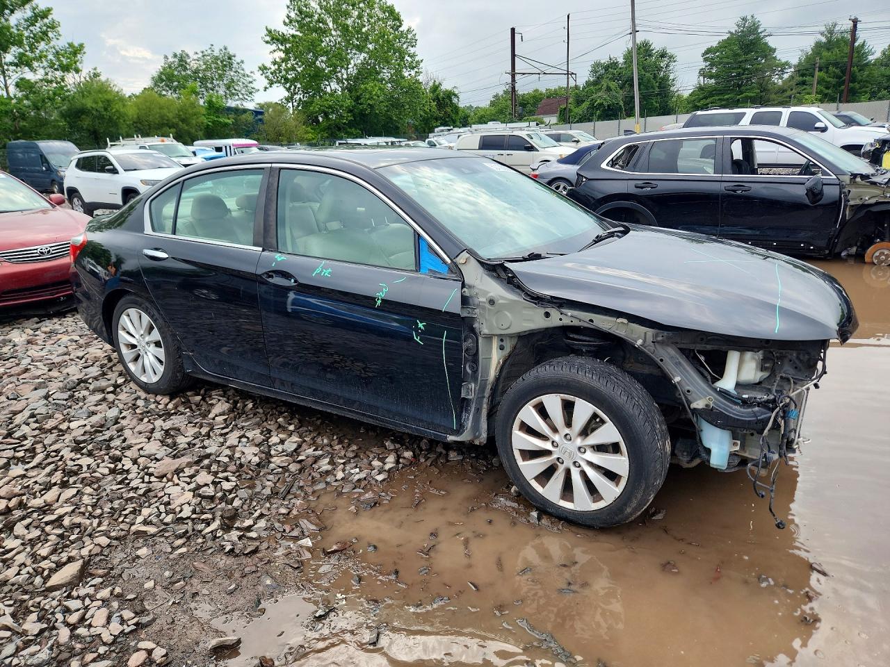 2015 Honda Accord Exl Черный vin: 1HGCR2F80FA235384