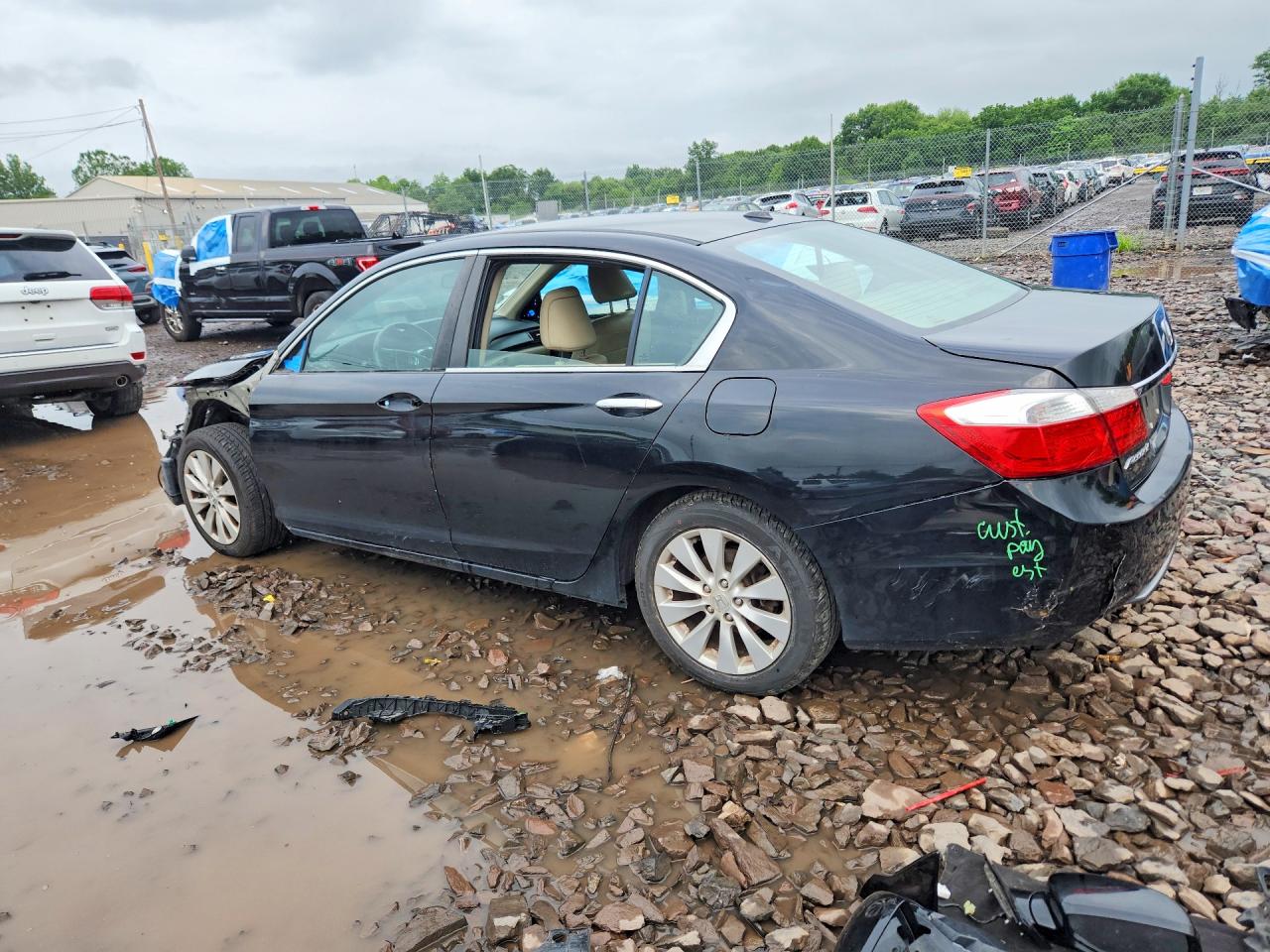 2015 Honda Accord Exl Черный vin: 1HGCR2F80FA235384