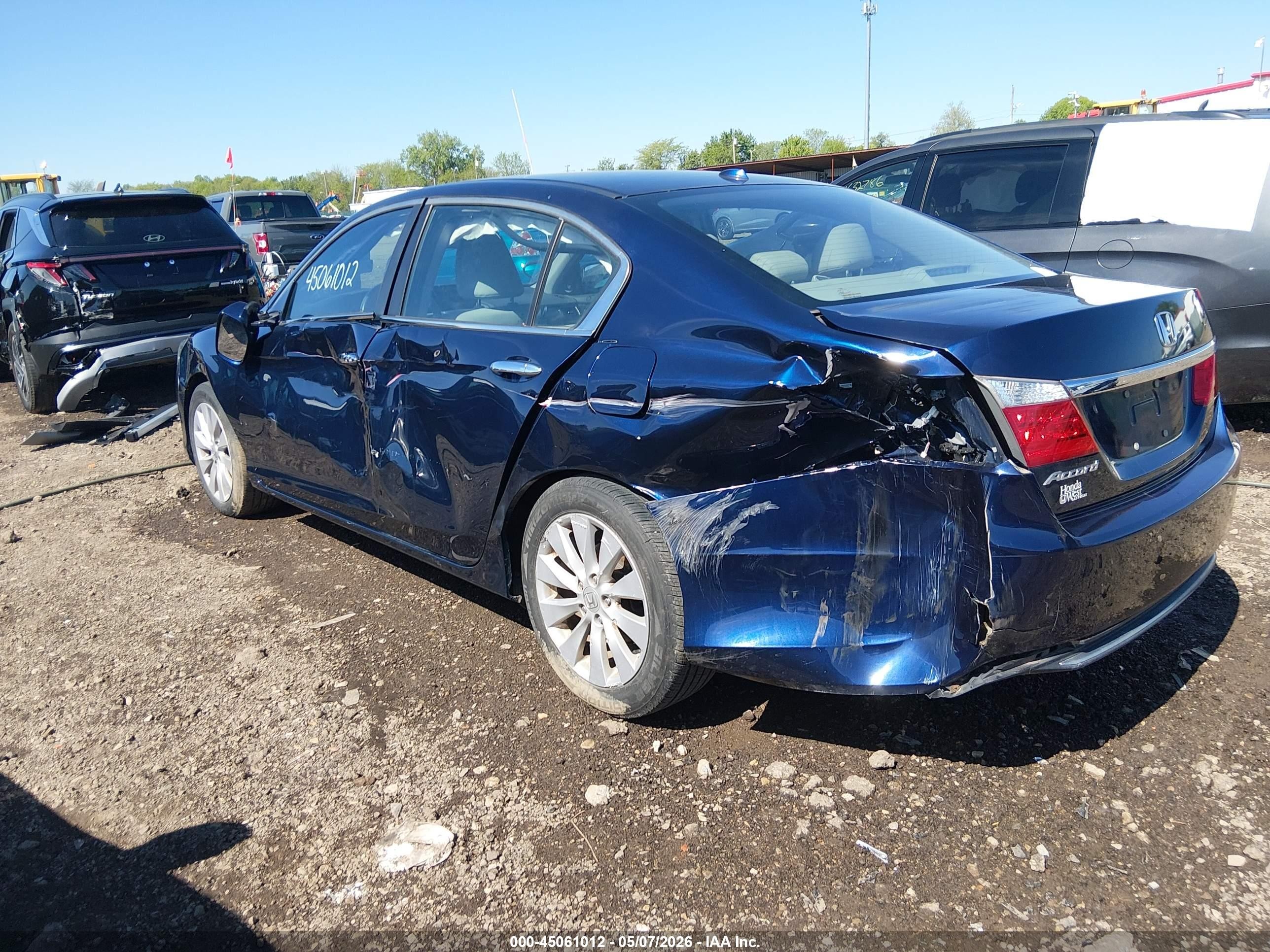 2015 Honda Accord Ex-l Синий vin: 1HGCR2F80FA240147