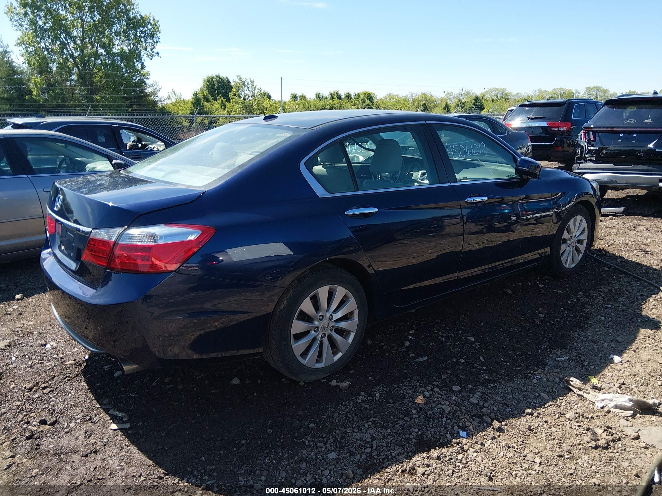 2015 Honda Accord Ex-l Синий vin: 1HGCR2F80FA240147