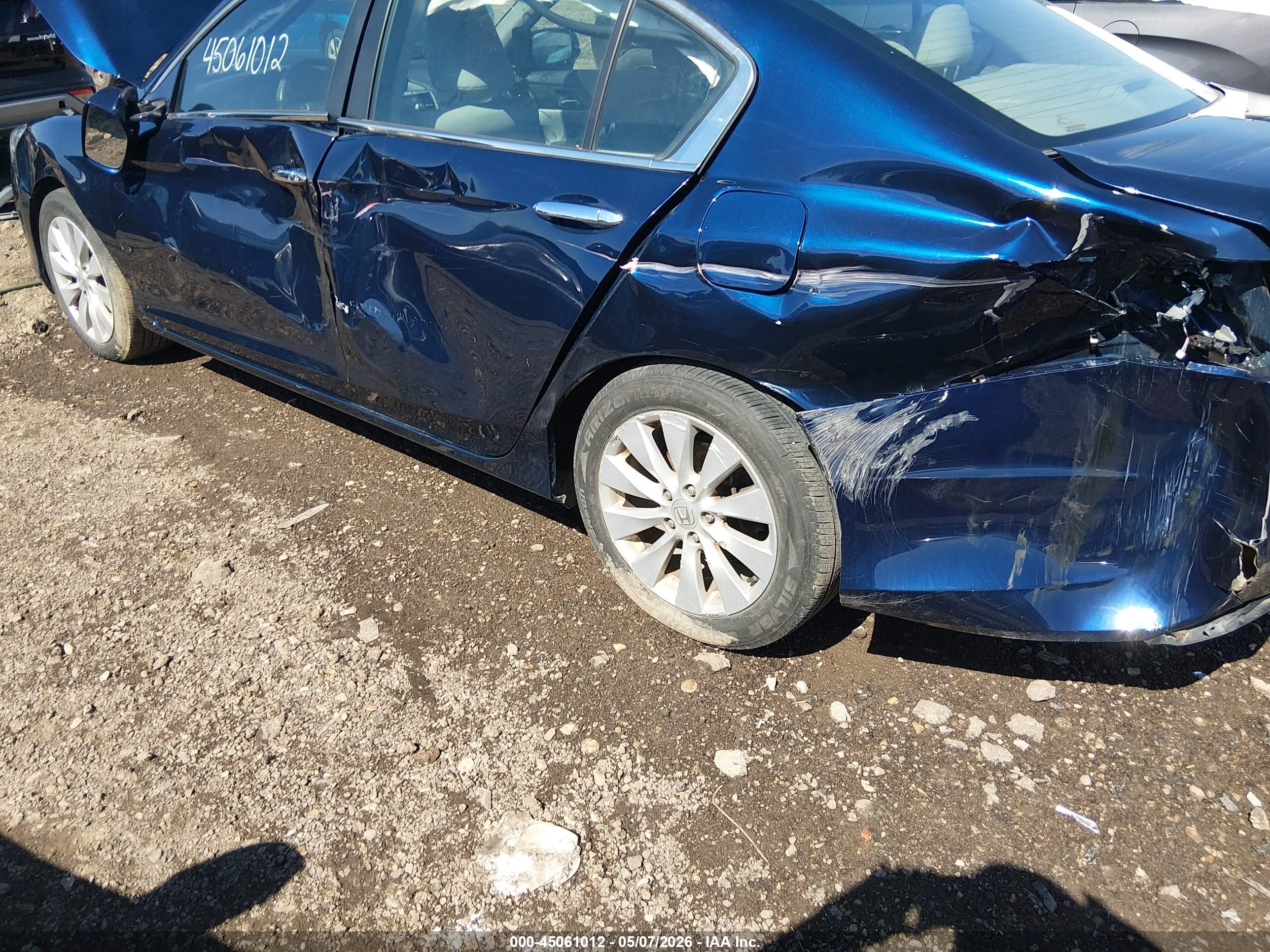 2015 Honda Accord Ex-l Синий vin: 1HGCR2F80FA240147