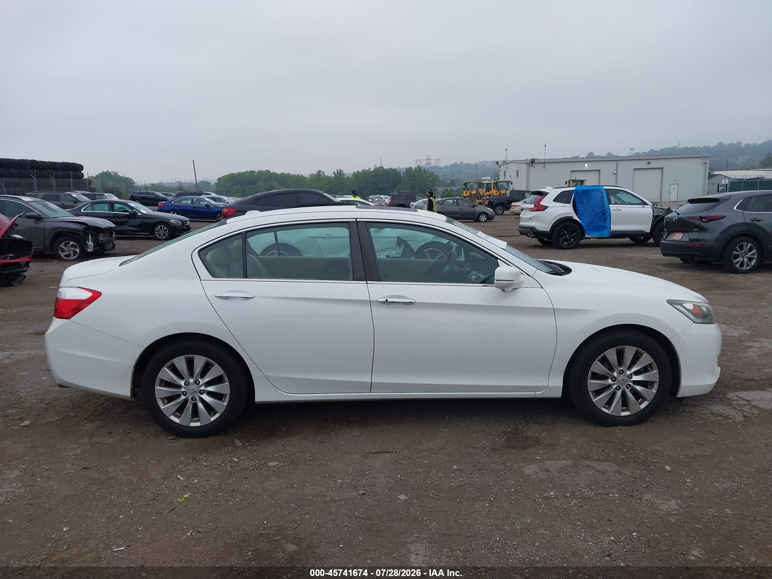 2015 Honda Accord Ex-l White vin: 1HGCR2F80FA271642