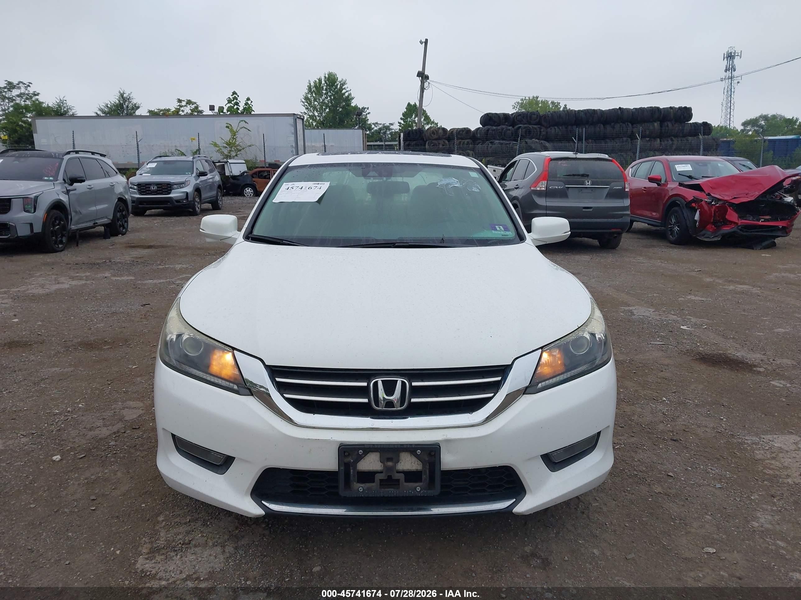 2015 Honda Accord Ex-l White vin: 1HGCR2F80FA271642