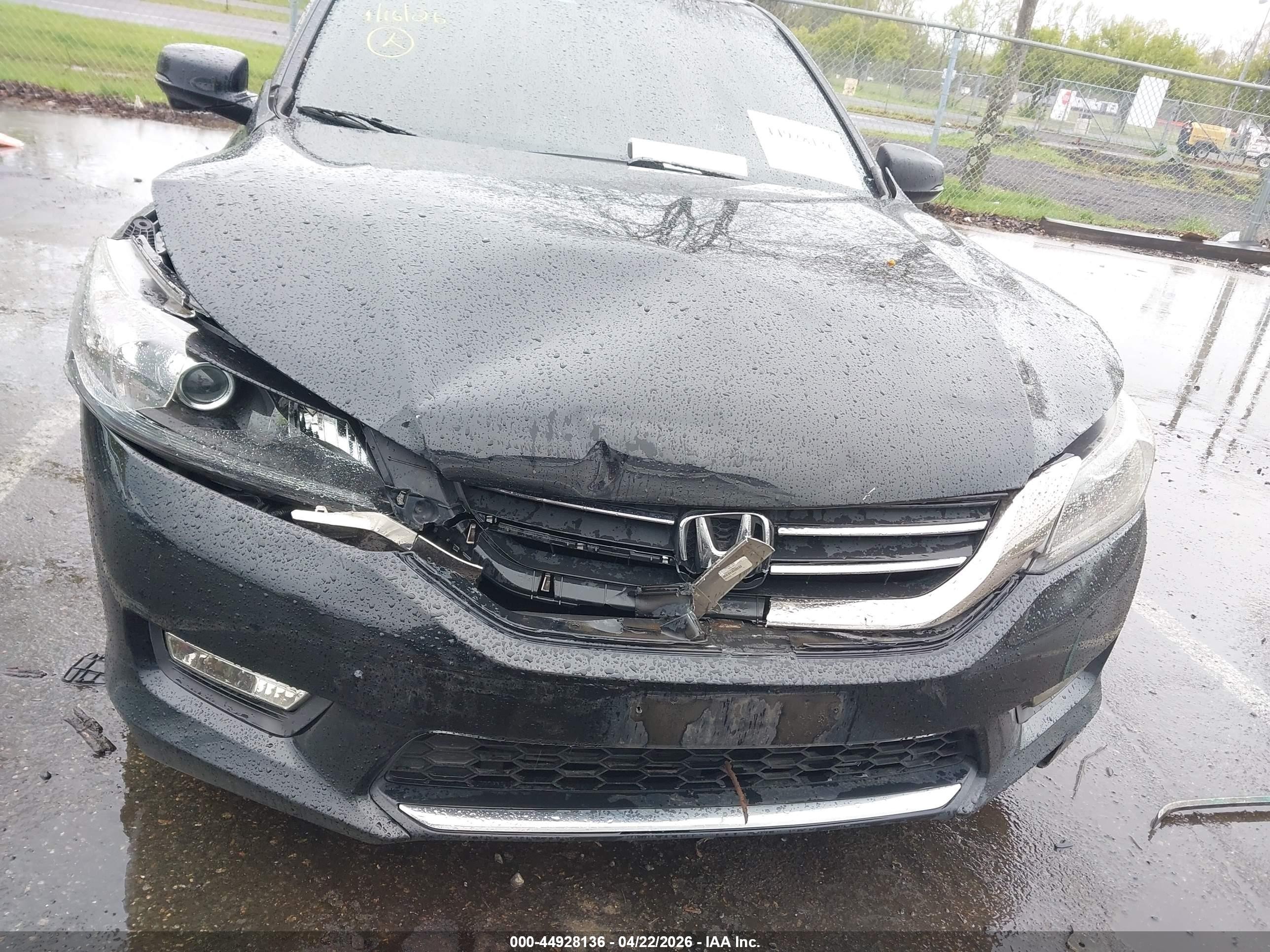 2013 Honda Accord Ex-l Black vin: 1HGCR2F81DA007892