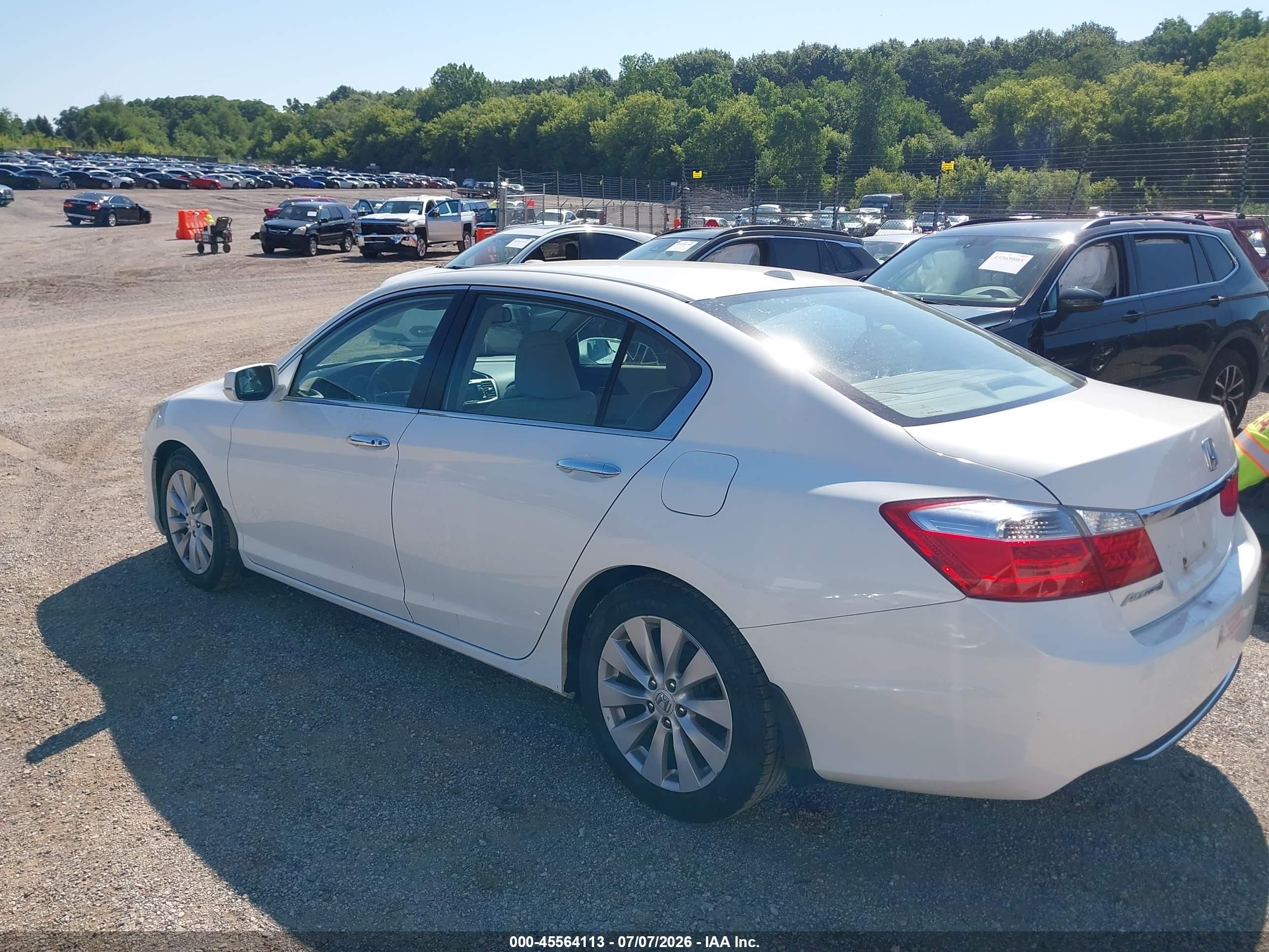 2013 Honda Accord Ex-l White vin: 1HGCR2F81DA013515