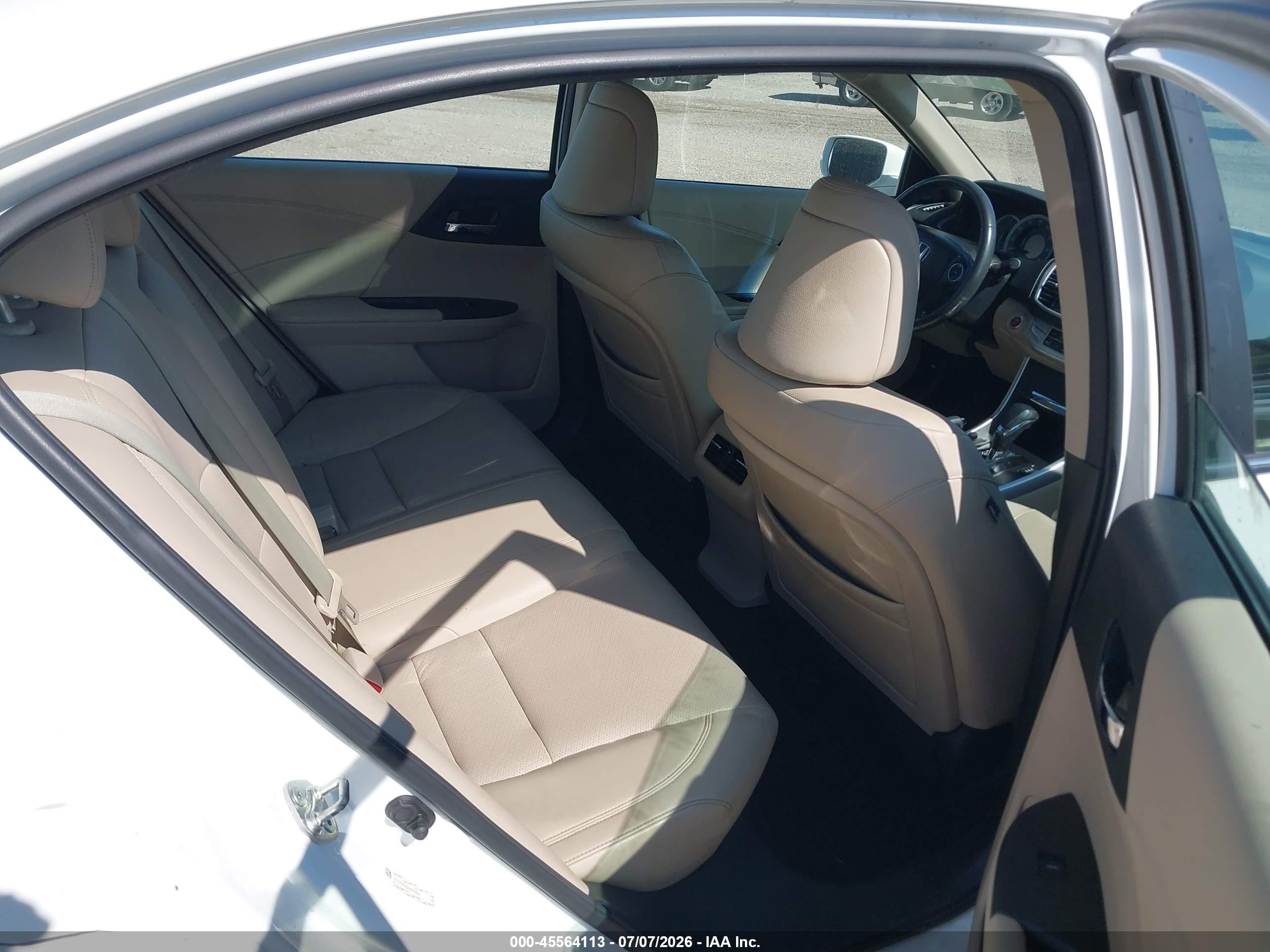 2013 Honda Accord Ex-l White vin: 1HGCR2F81DA013515