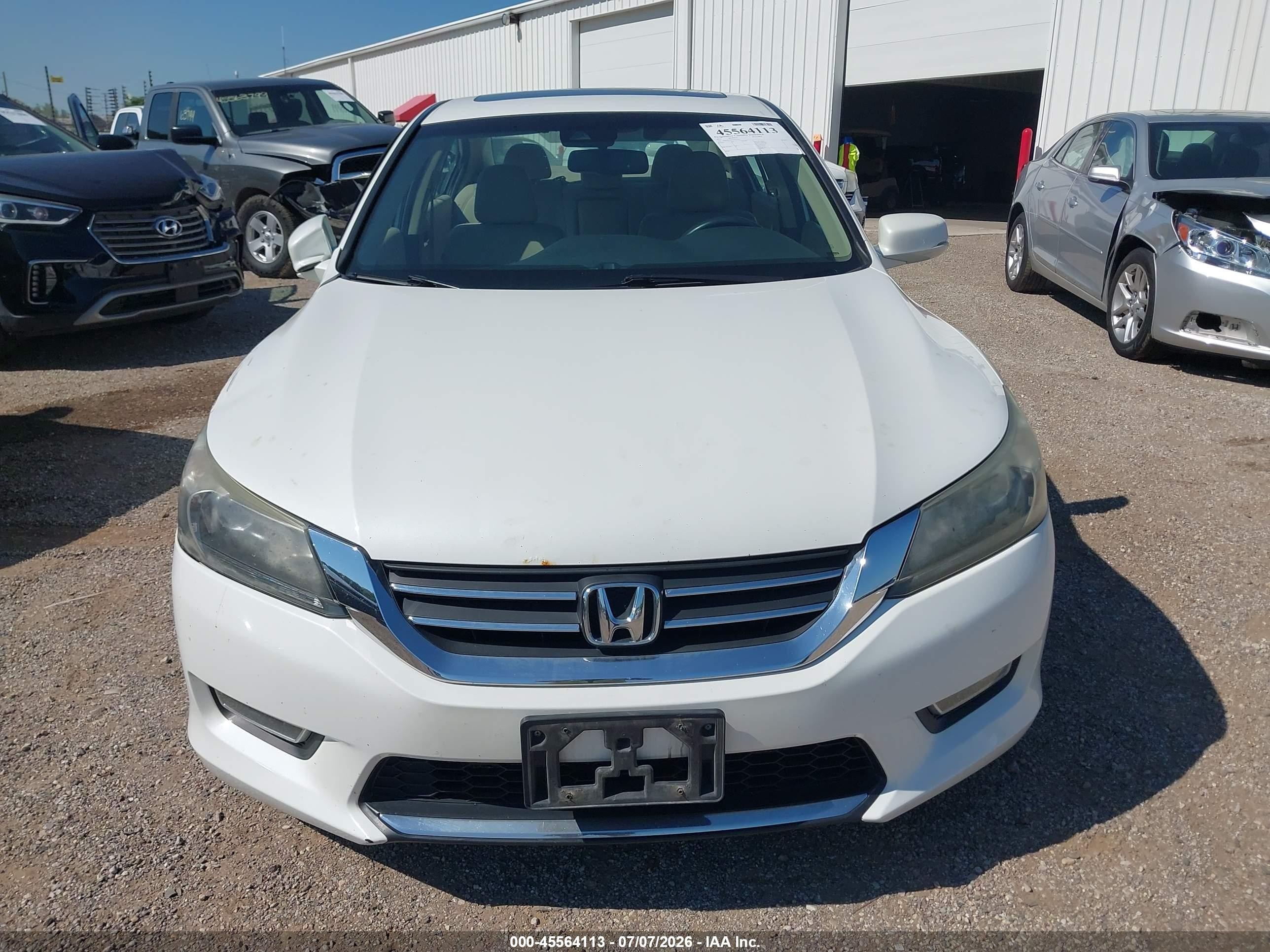 2013 Honda Accord Ex-l White vin: 1HGCR2F81DA013515