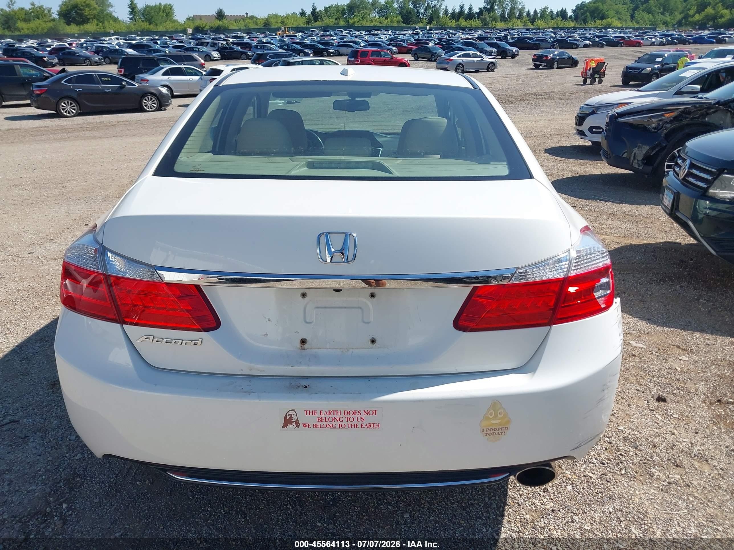 2013 Honda Accord Ex-l White vin: 1HGCR2F81DA013515