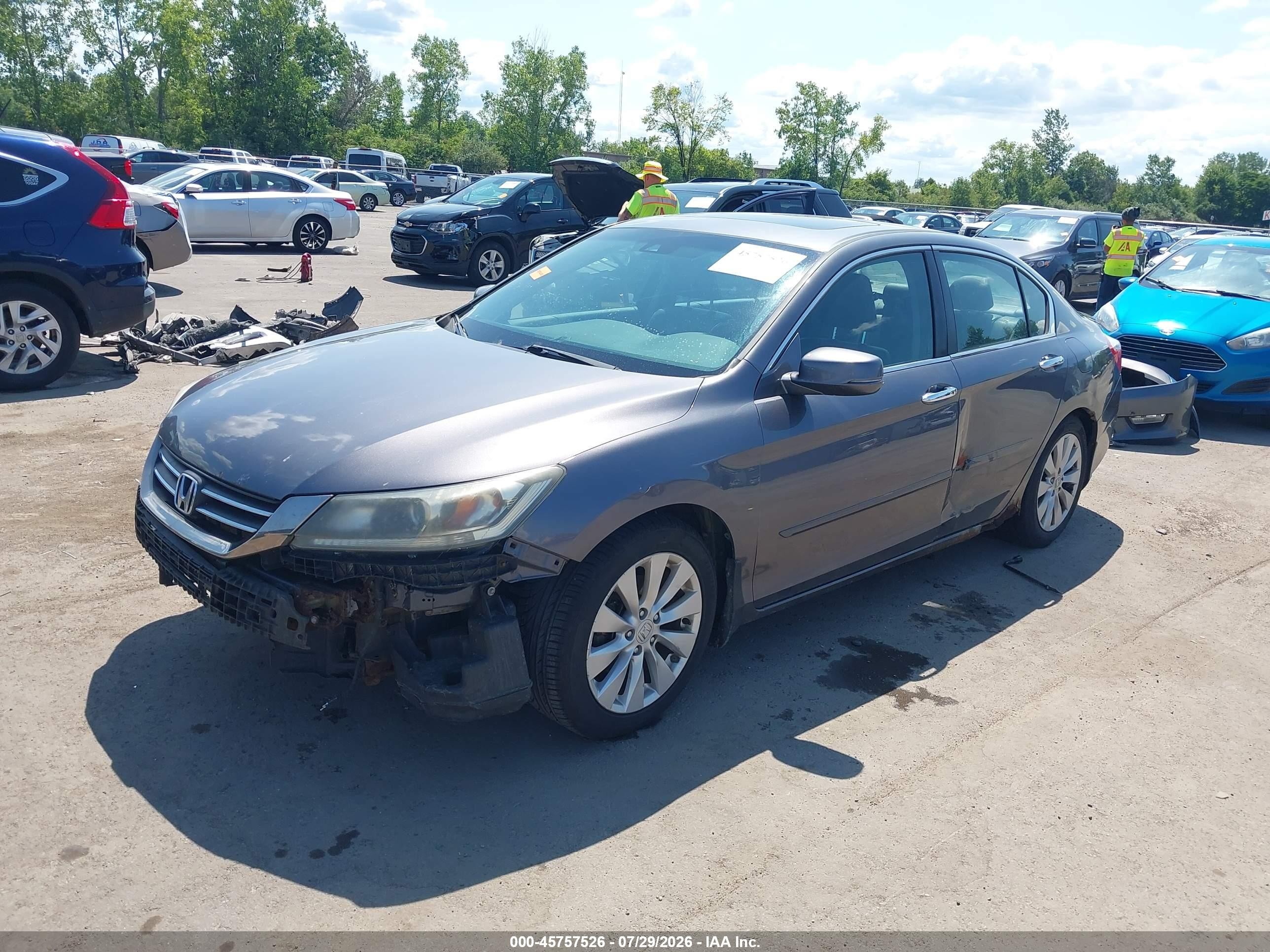 2013 Honda Accord Ex-l Gray vin: 1HGCR2F81DA016494