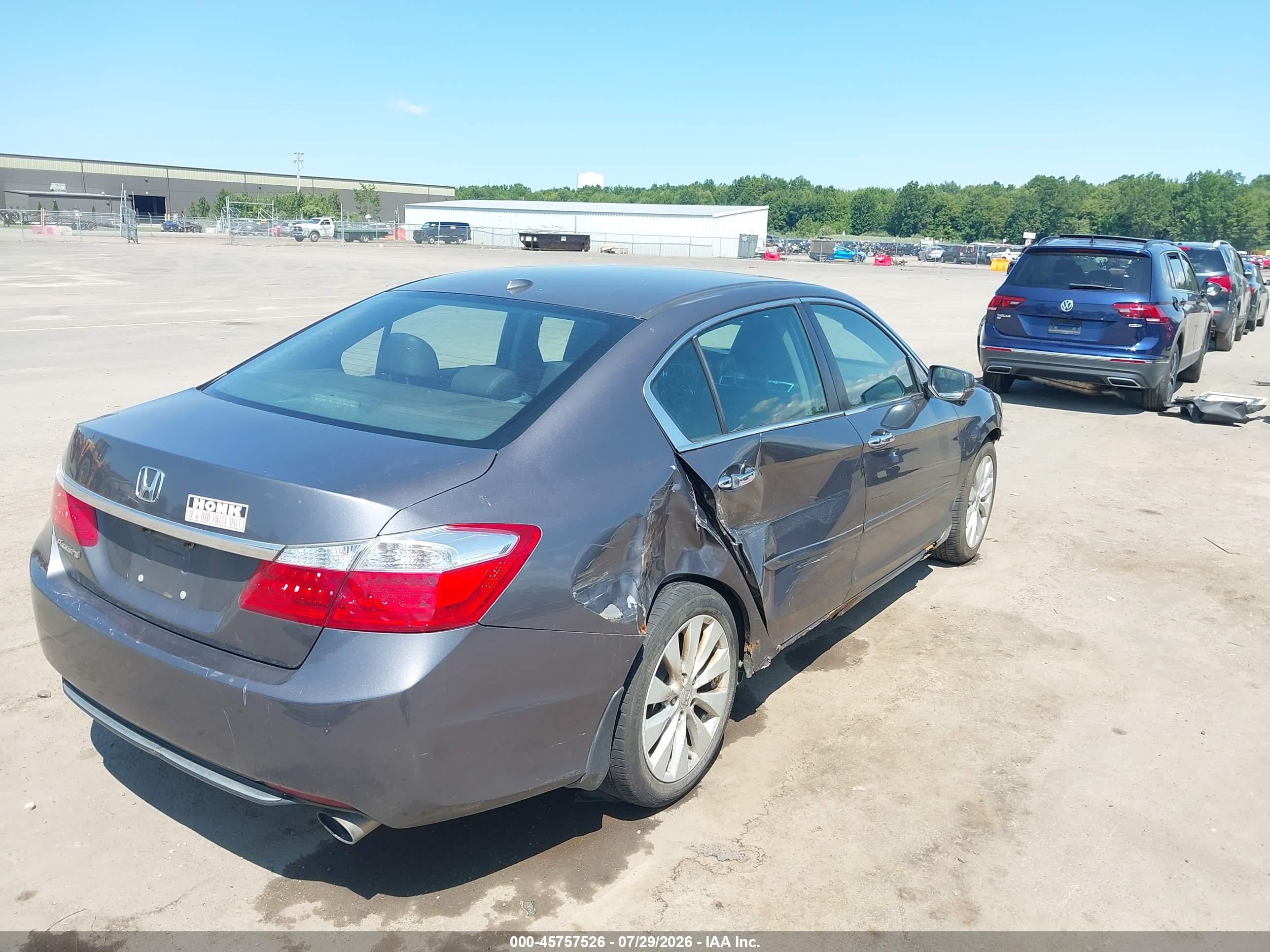 2013 Honda Accord Ex-l Gray vin: 1HGCR2F81DA016494
