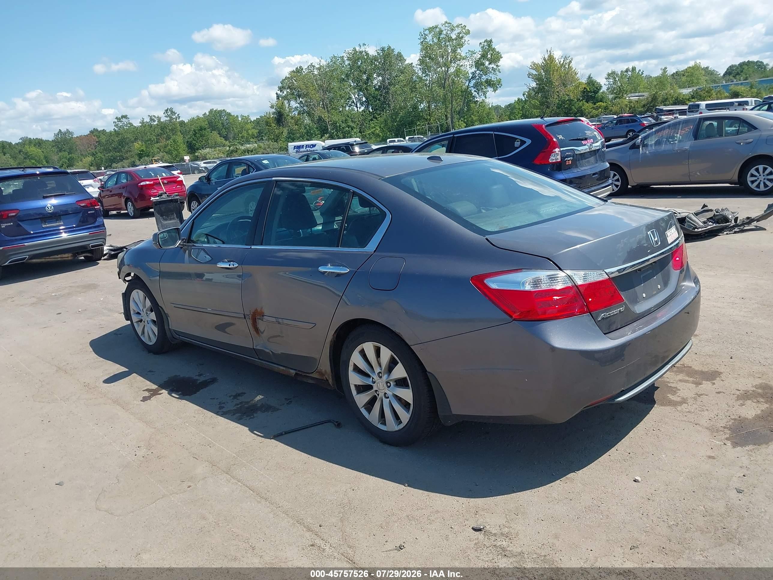 2013 Honda Accord Ex-l Gray vin: 1HGCR2F81DA016494