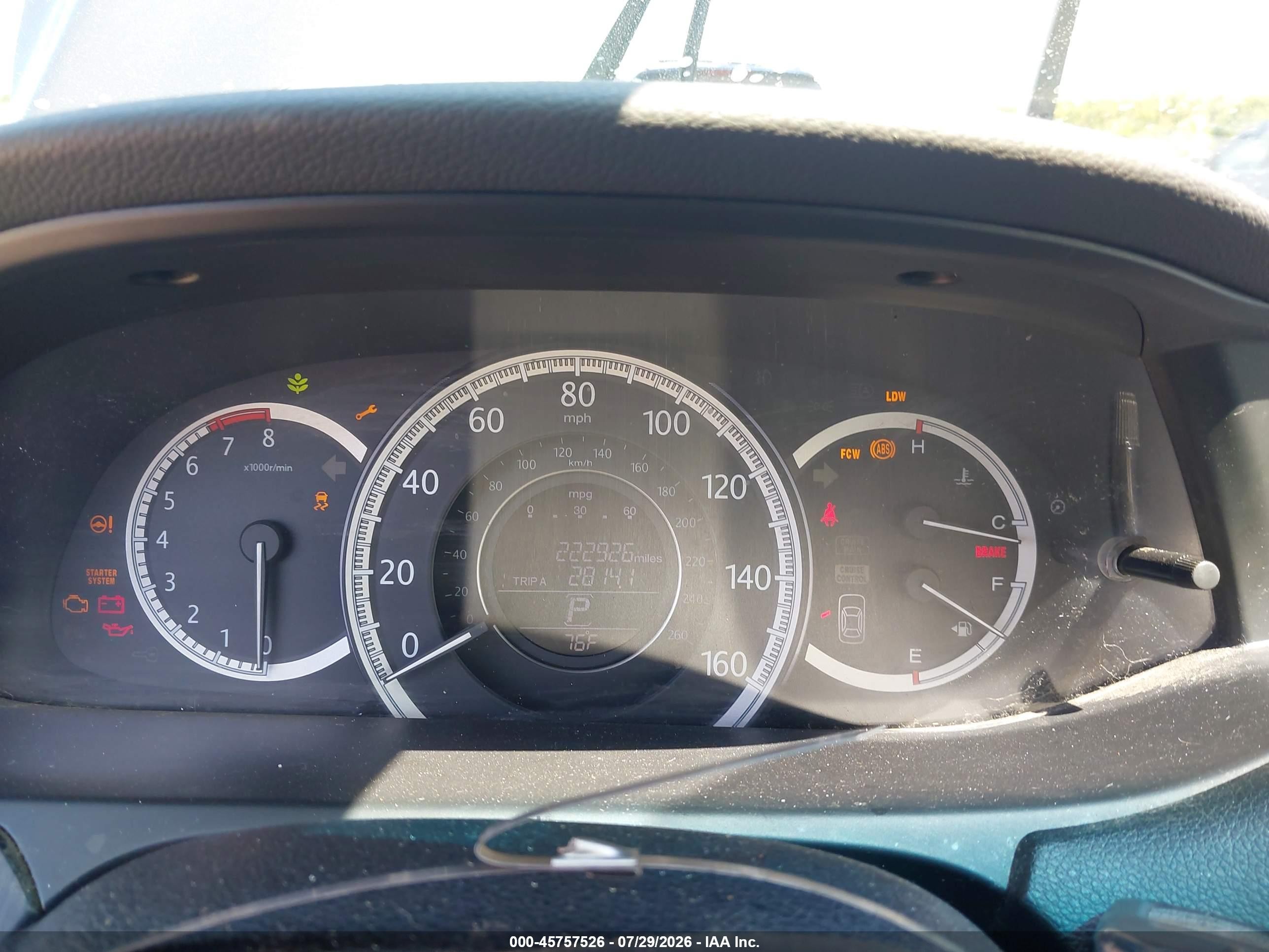 2013 Honda Accord Ex-l Gray vin: 1HGCR2F81DA016494