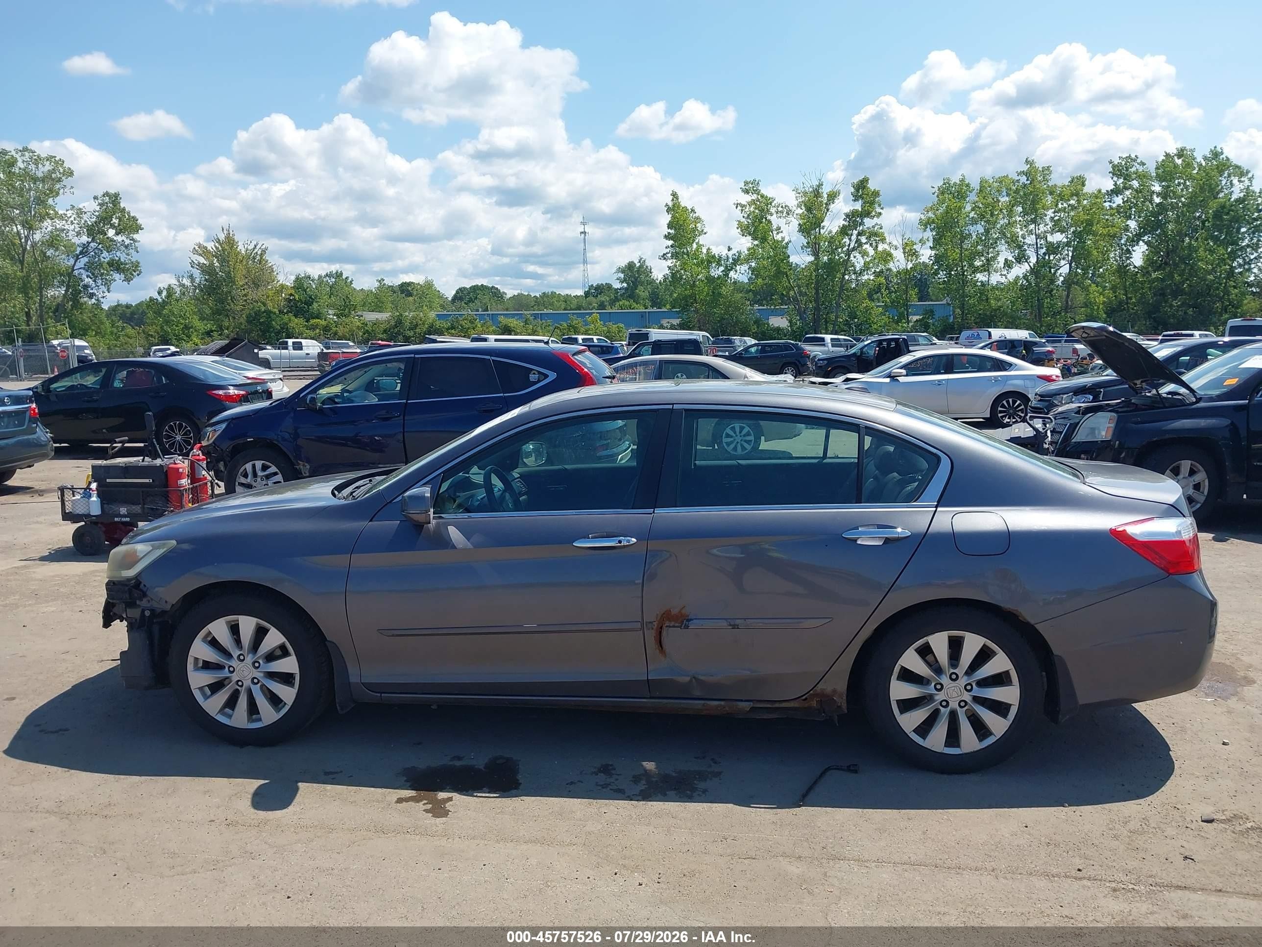 2013 Honda Accord Ex-l Gray vin: 1HGCR2F81DA016494