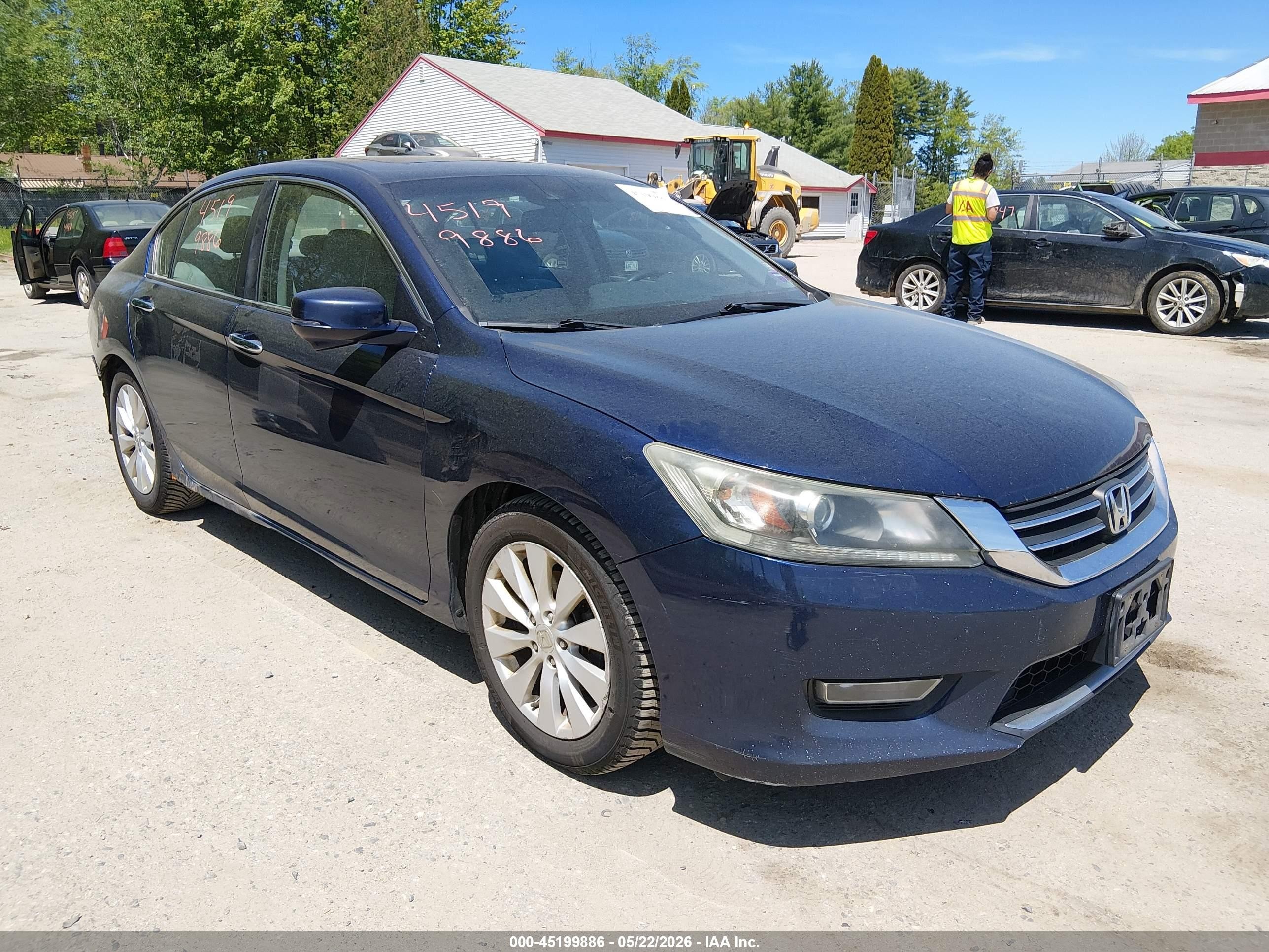 2013 Honda Accord Ex-l Blue vin: 1HGCR2F81DA016611