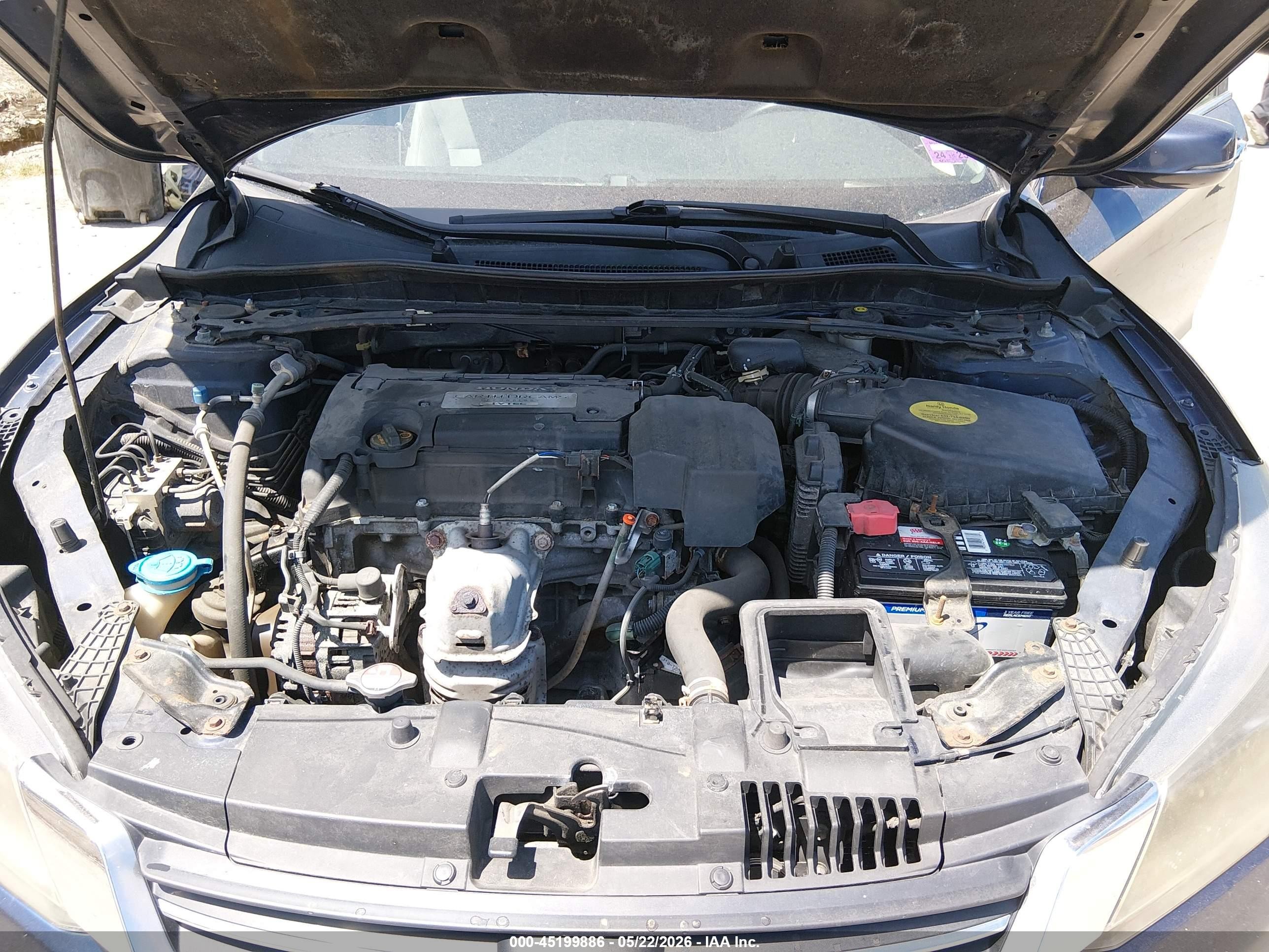 2013 Honda Accord Ex-l Blue vin: 1HGCR2F81DA016611