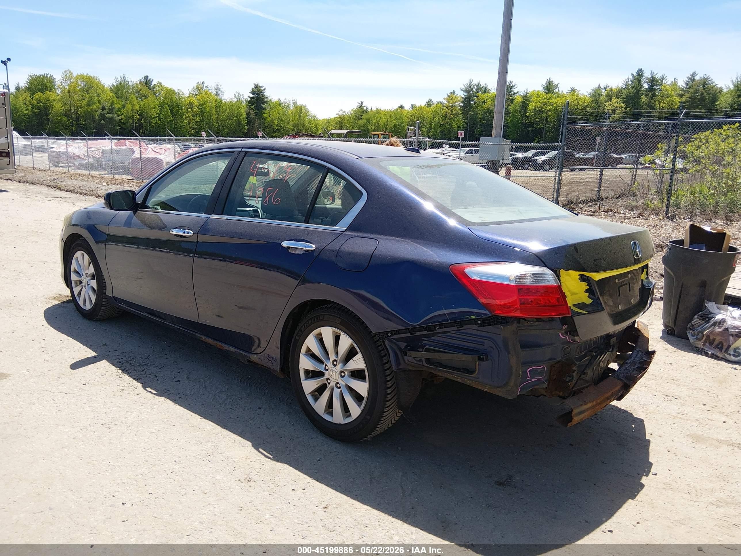 2013 Honda Accord Ex-l Blue vin: 1HGCR2F81DA016611