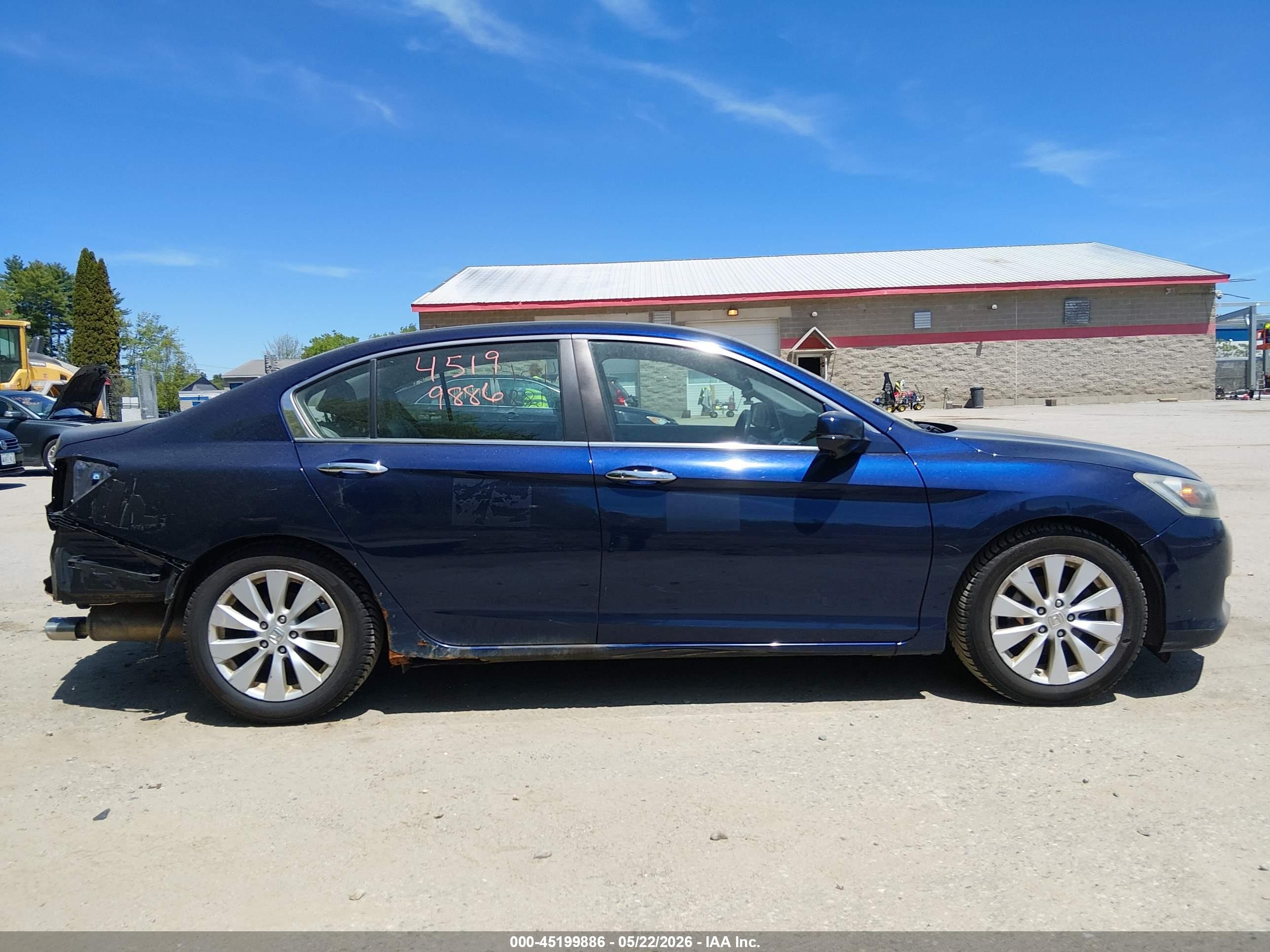 2013 Honda Accord Ex-l Blue vin: 1HGCR2F81DA016611