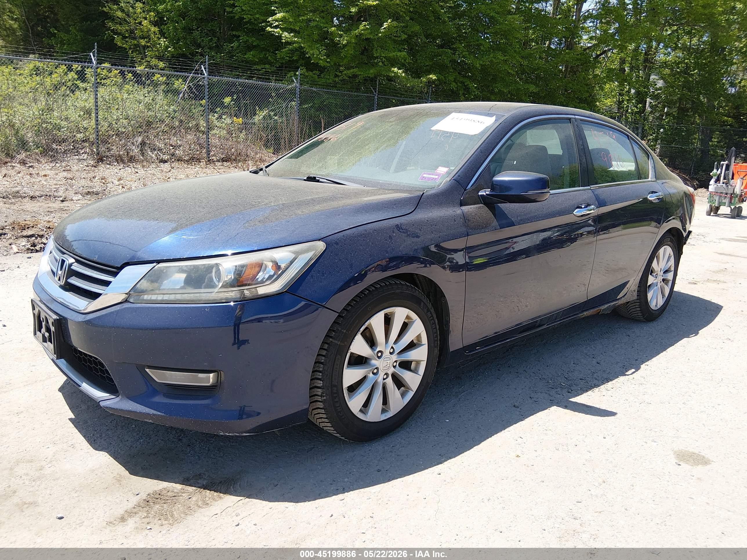 2013 Honda Accord Ex-l Blue vin: 1HGCR2F81DA016611