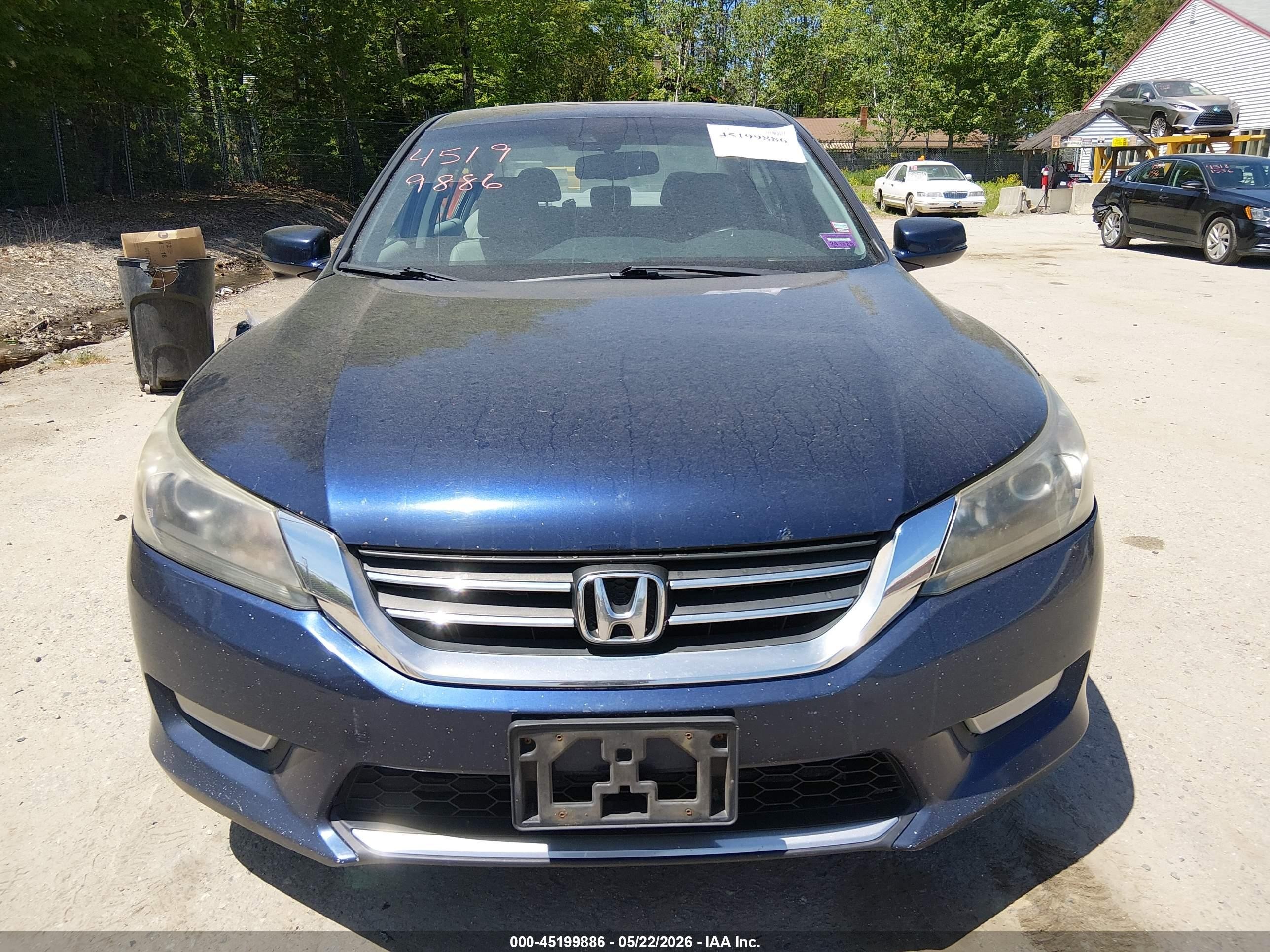2013 Honda Accord Ex-l Blue vin: 1HGCR2F81DA016611