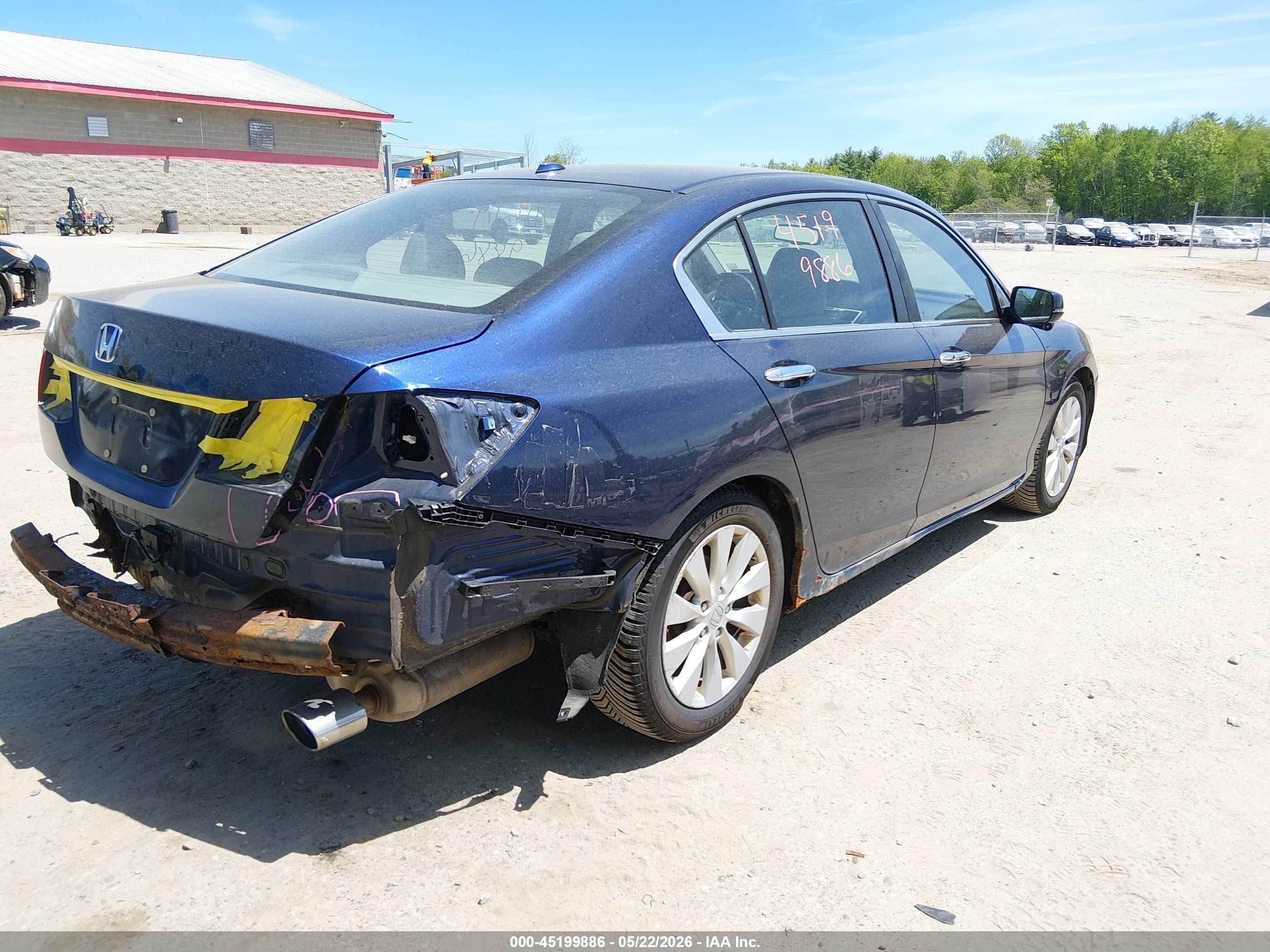 2013 Honda Accord Ex-l Blue vin: 1HGCR2F81DA016611