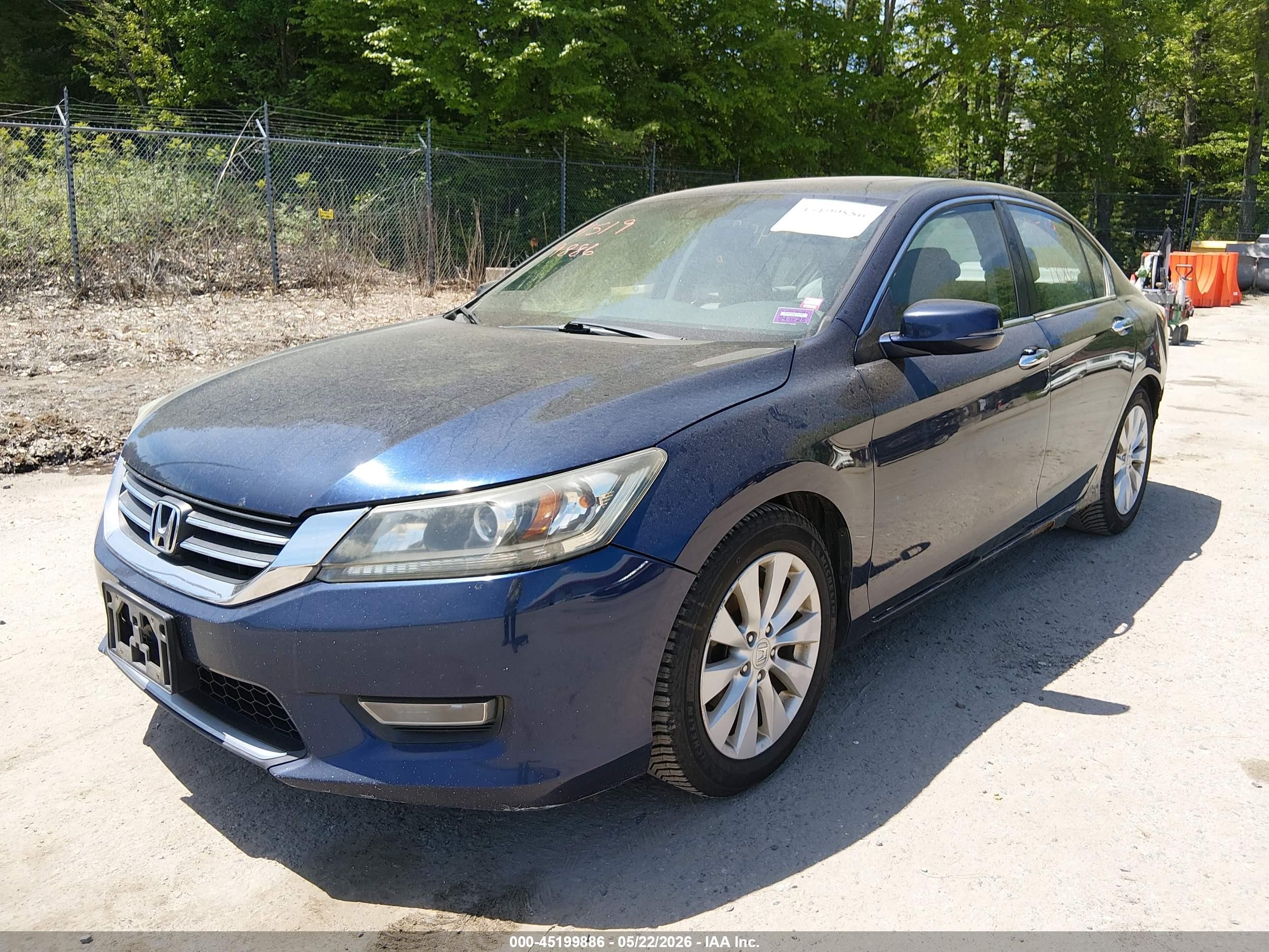 2013 Honda Accord Ex-l Blue vin: 1HGCR2F81DA016611