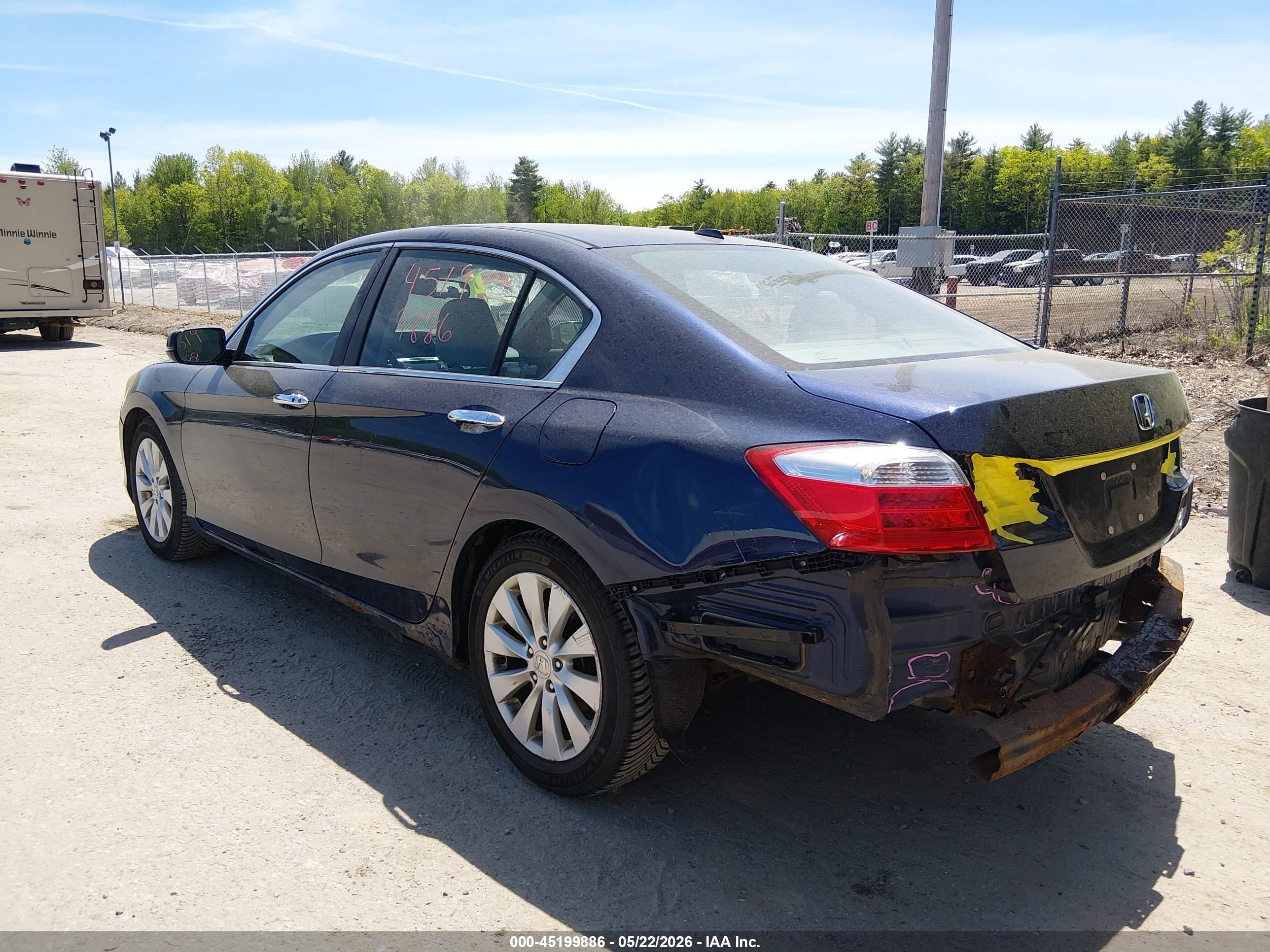 2013 Honda Accord Ex-l Blue vin: 1HGCR2F81DA016611