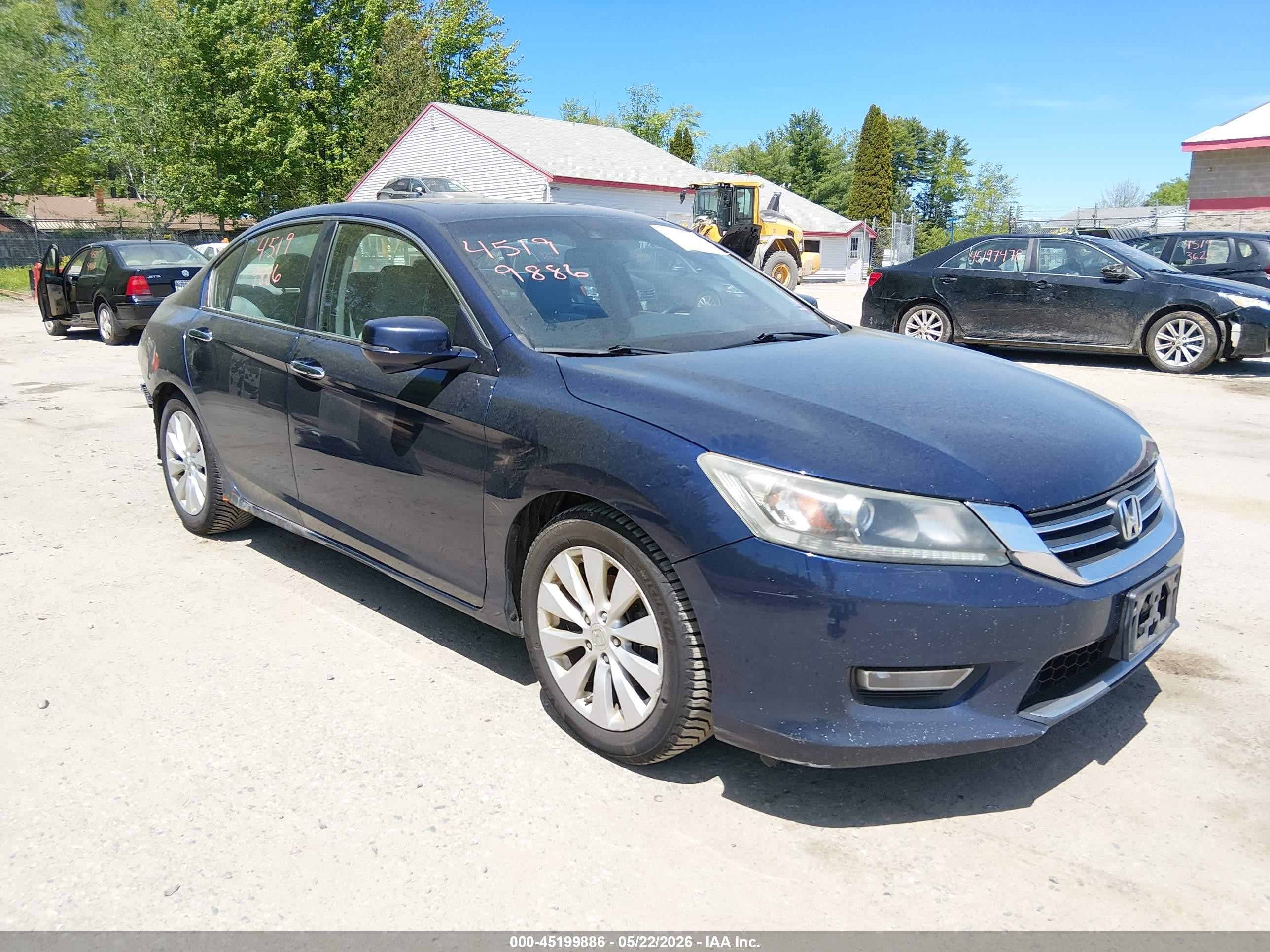 2013 Honda Accord Ex-l Blue vin: 1HGCR2F81DA016611