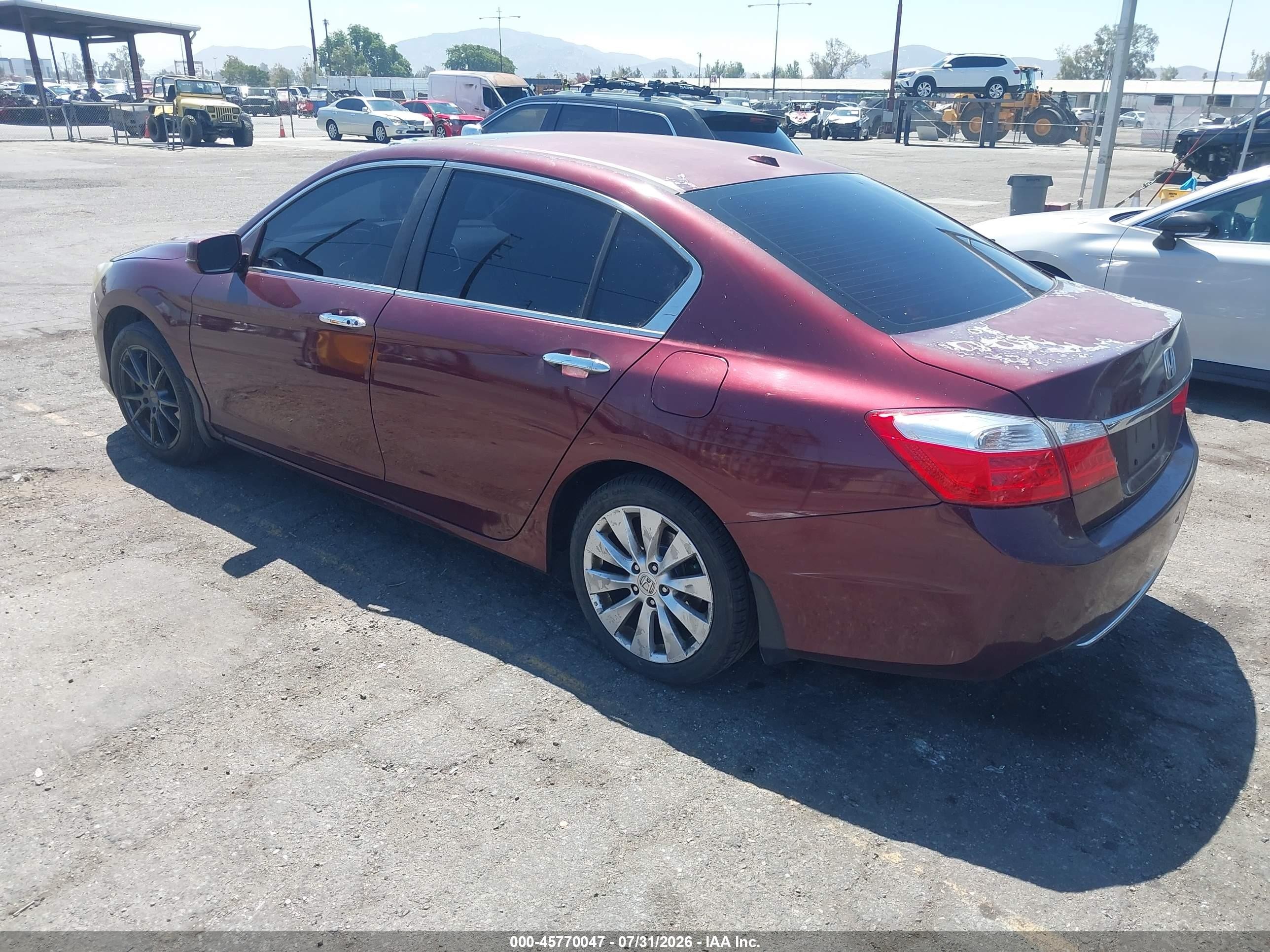2013 Honda Accord Ex-l Burgundy vin: 1HGCR2F81DA028497