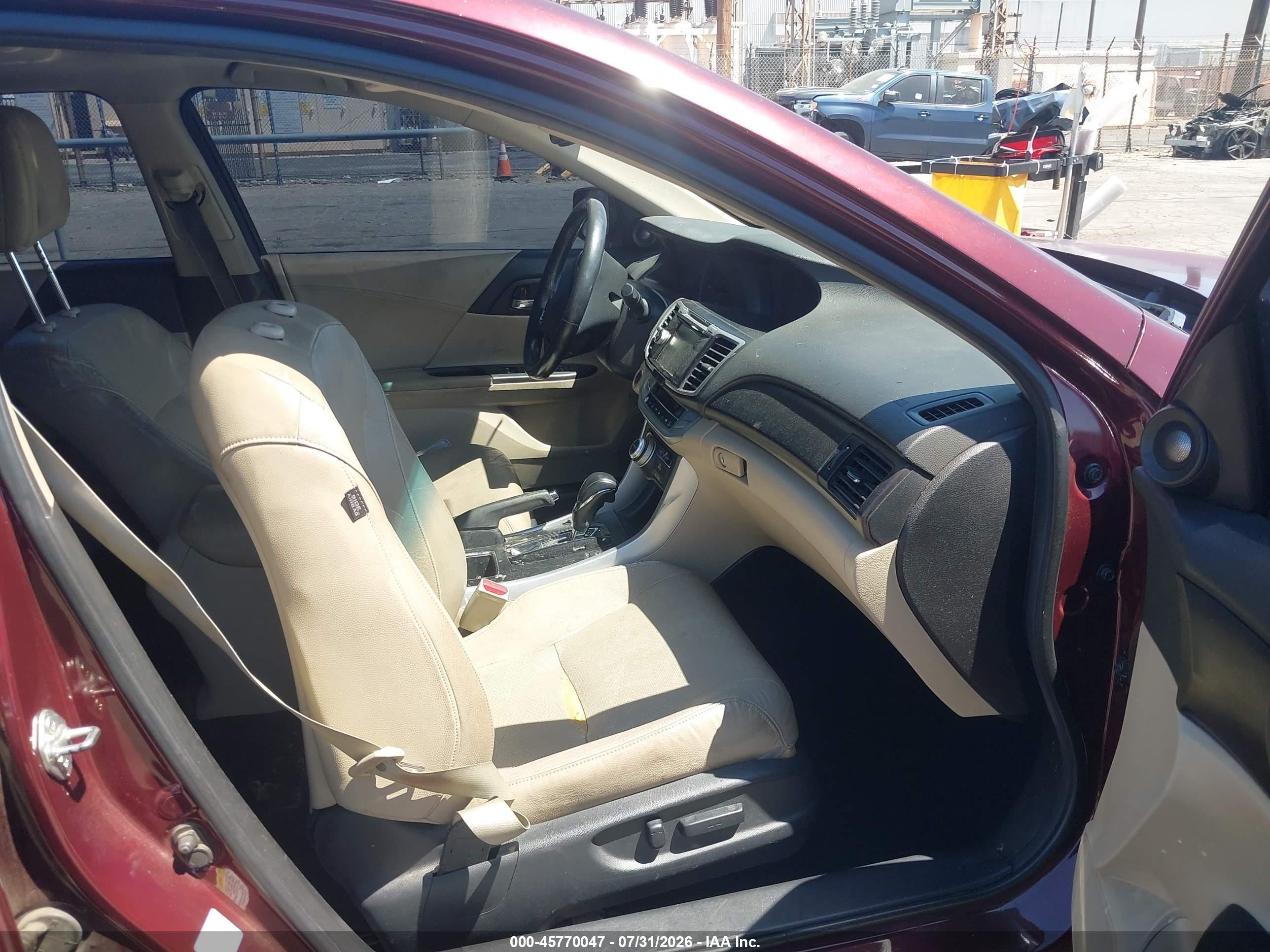 2013 Honda Accord Ex-l Burgundy vin: 1HGCR2F81DA028497