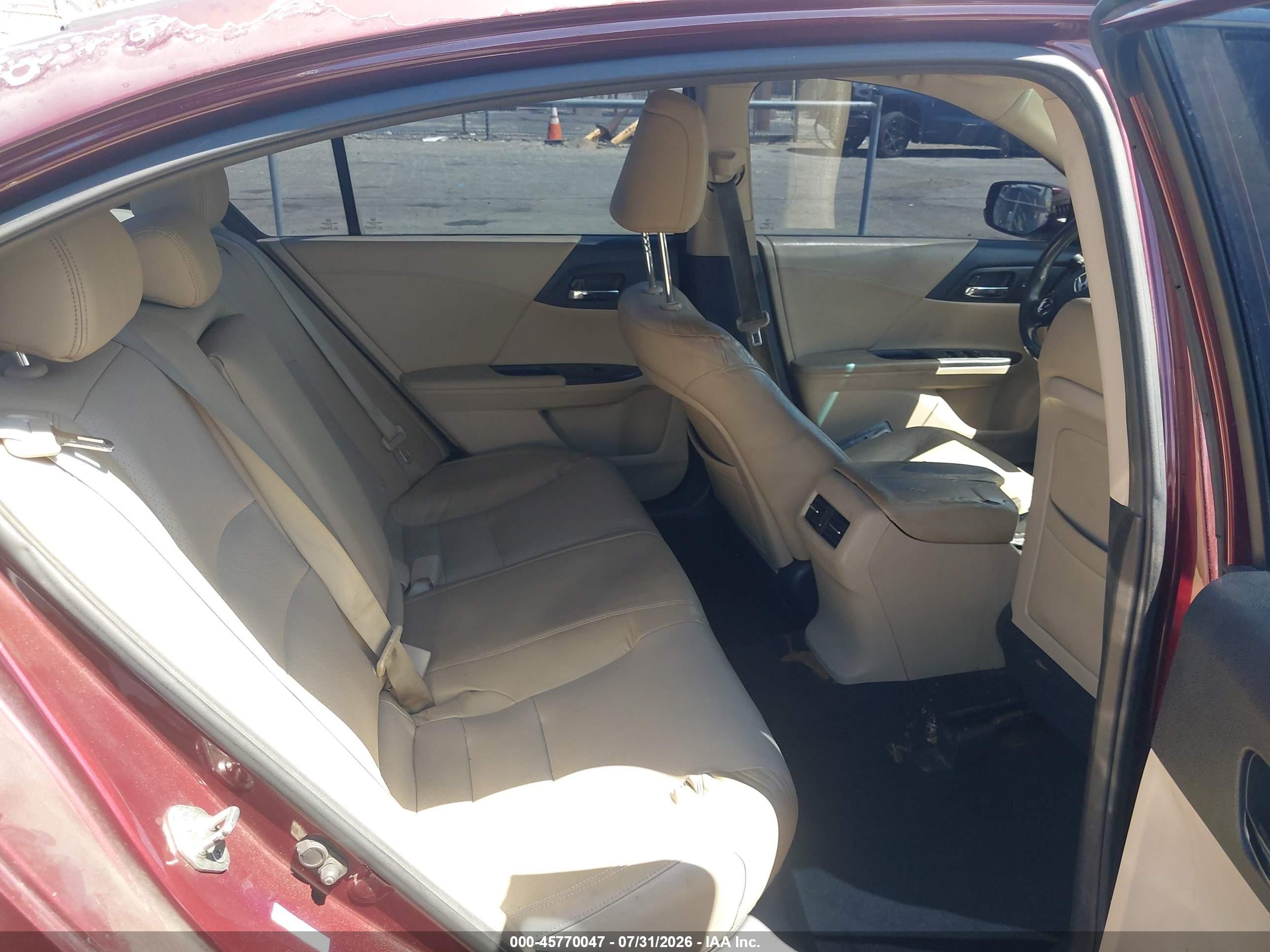 2013 Honda Accord Ex-l Burgundy vin: 1HGCR2F81DA028497