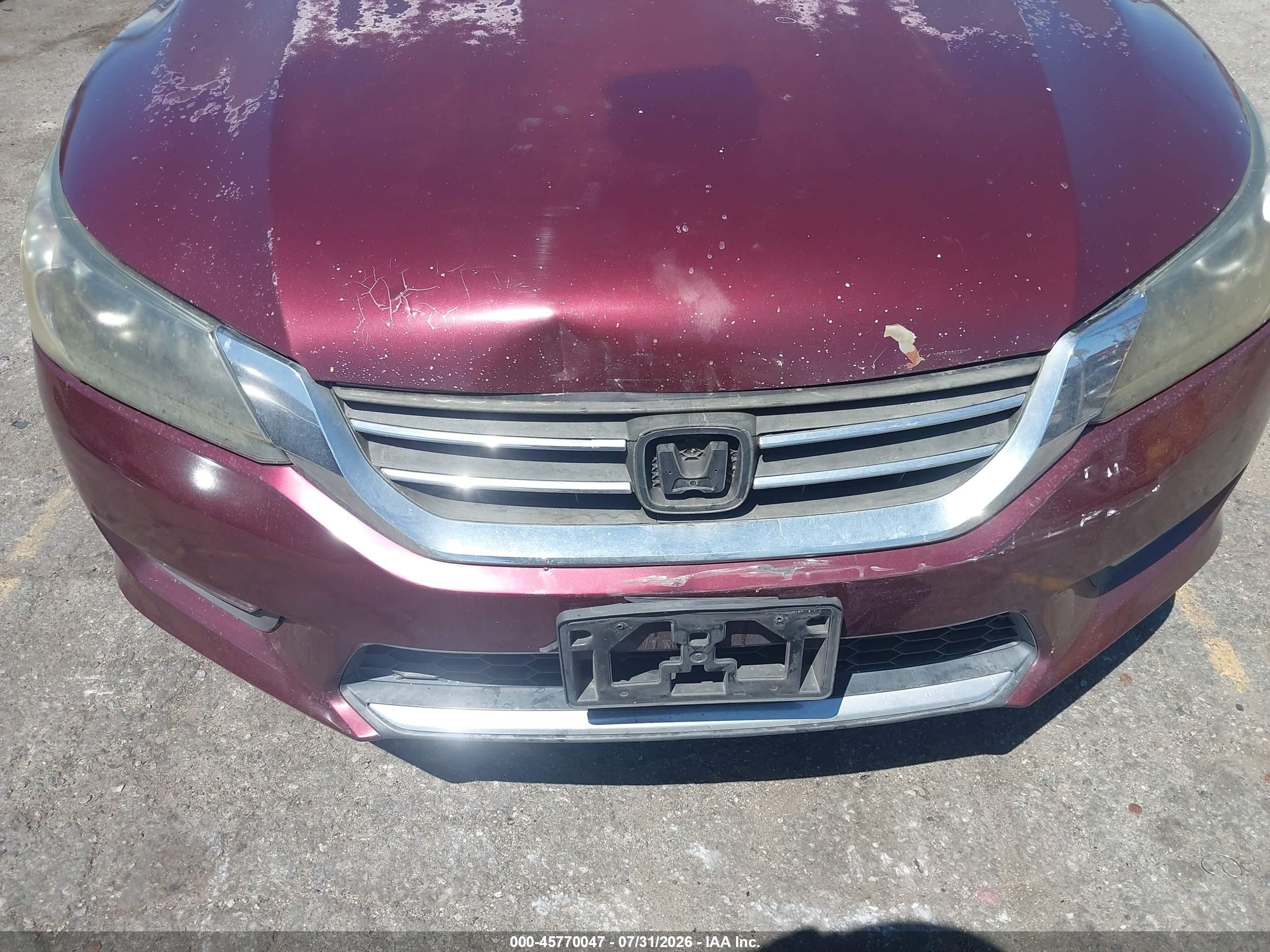 2013 Honda Accord Ex-l Burgundy vin: 1HGCR2F81DA028497