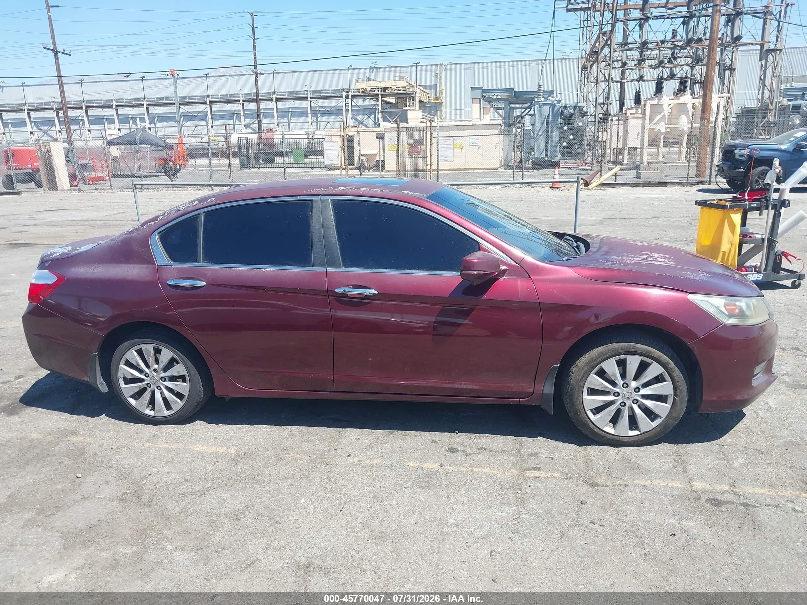 2013 Honda Accord Ex-l Burgundy vin: 1HGCR2F81DA028497
