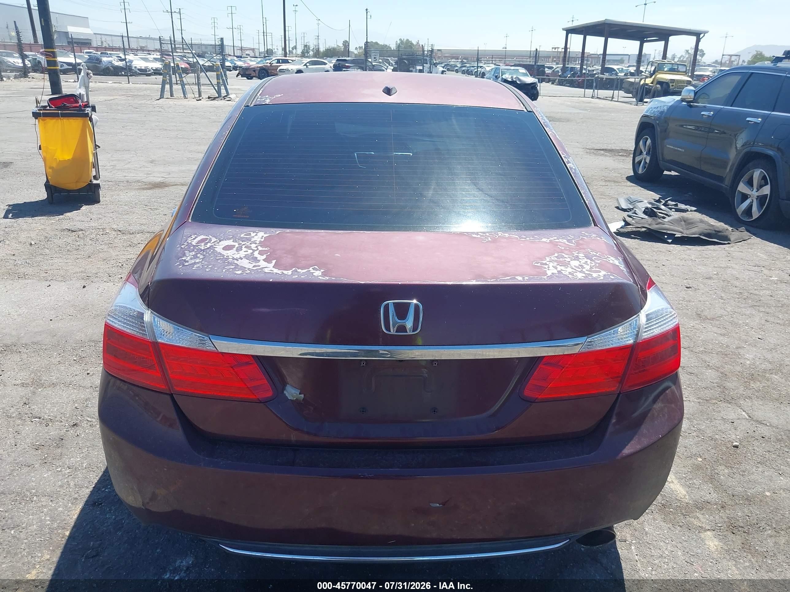 2013 Honda Accord Ex-l Burgundy vin: 1HGCR2F81DA028497