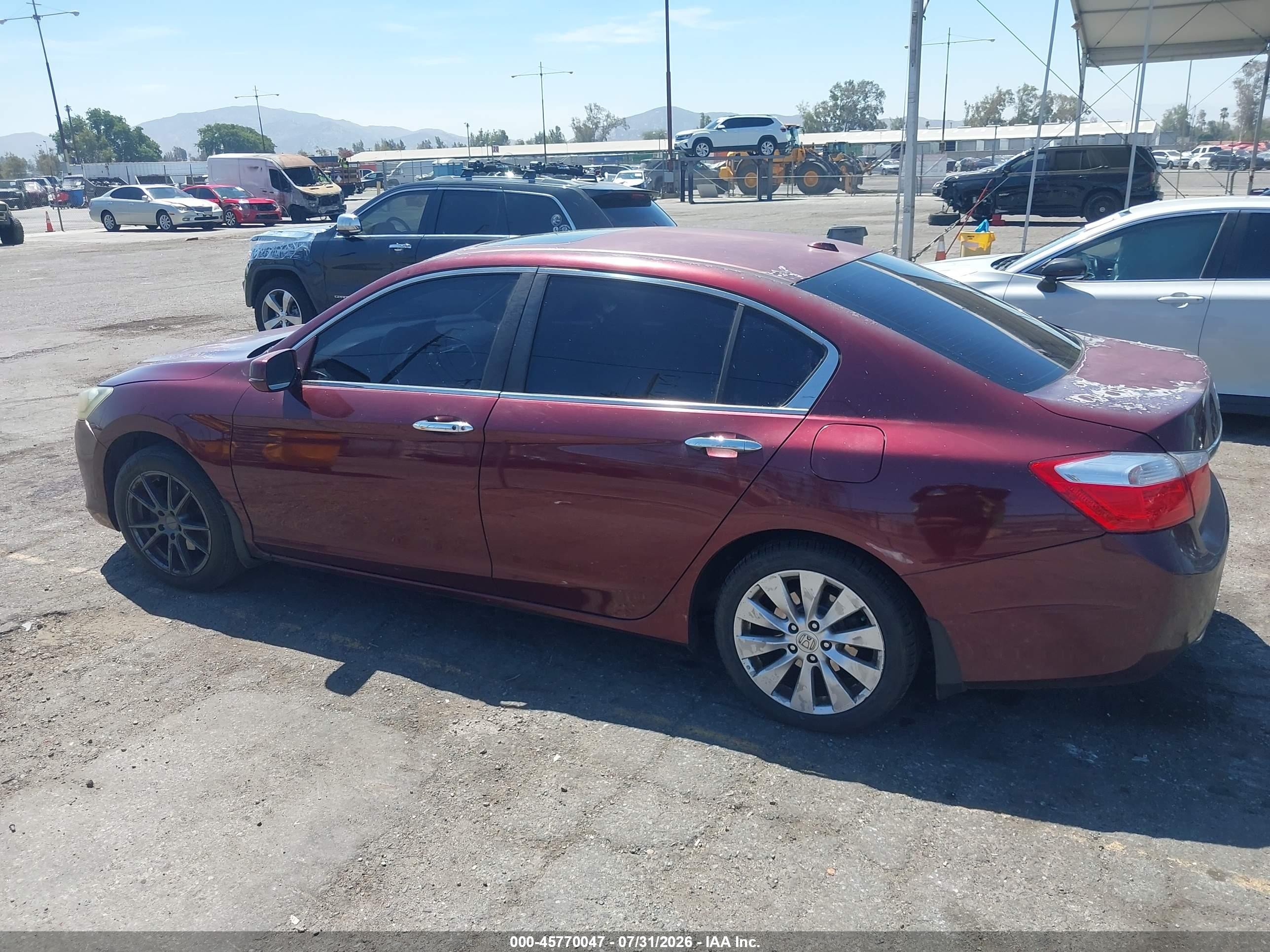 2013 Honda Accord Ex-l Burgundy vin: 1HGCR2F81DA028497