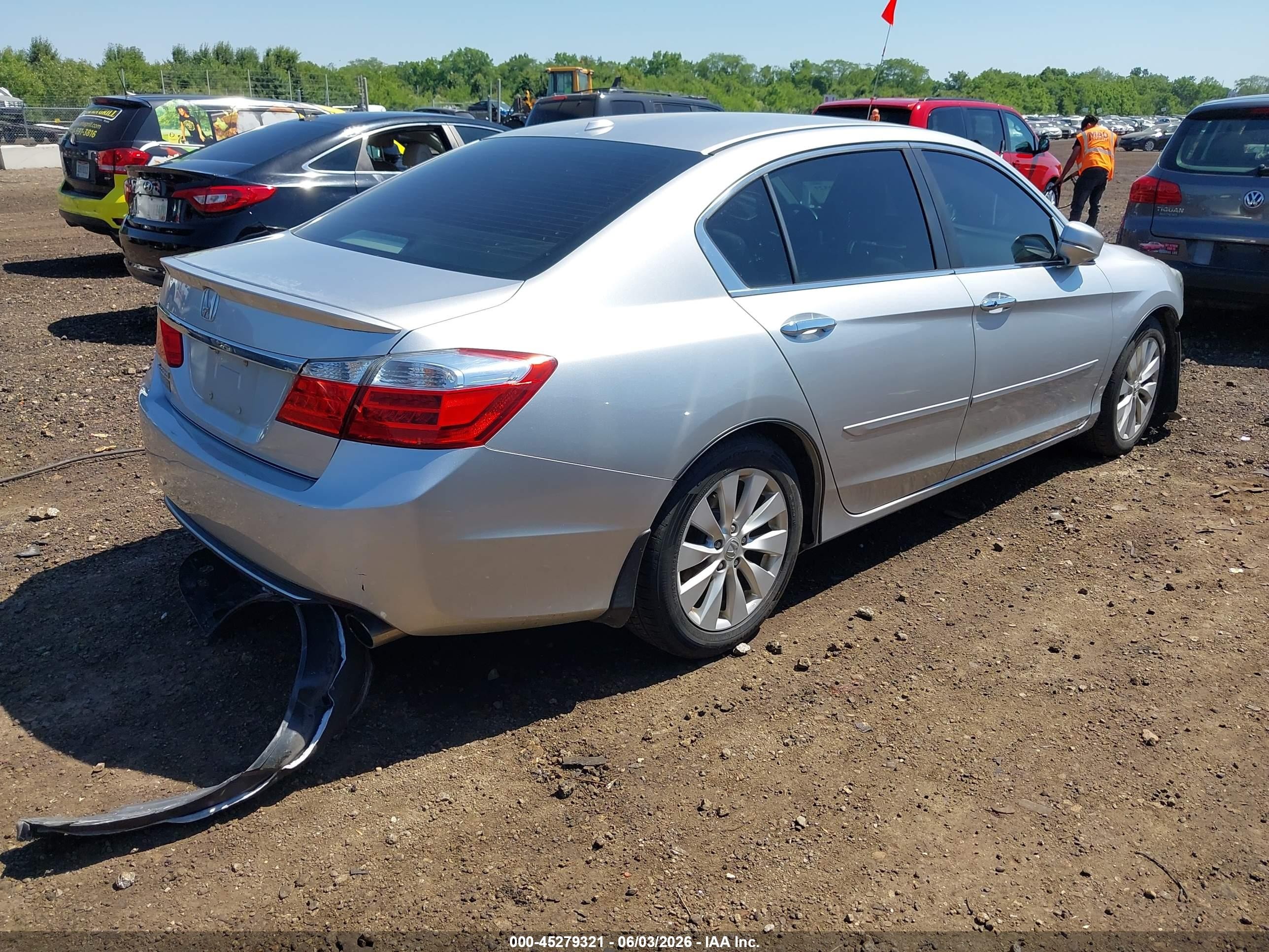 2013 Honda Accord Ex-l Silver vin: 1HGCR2F81DA036583